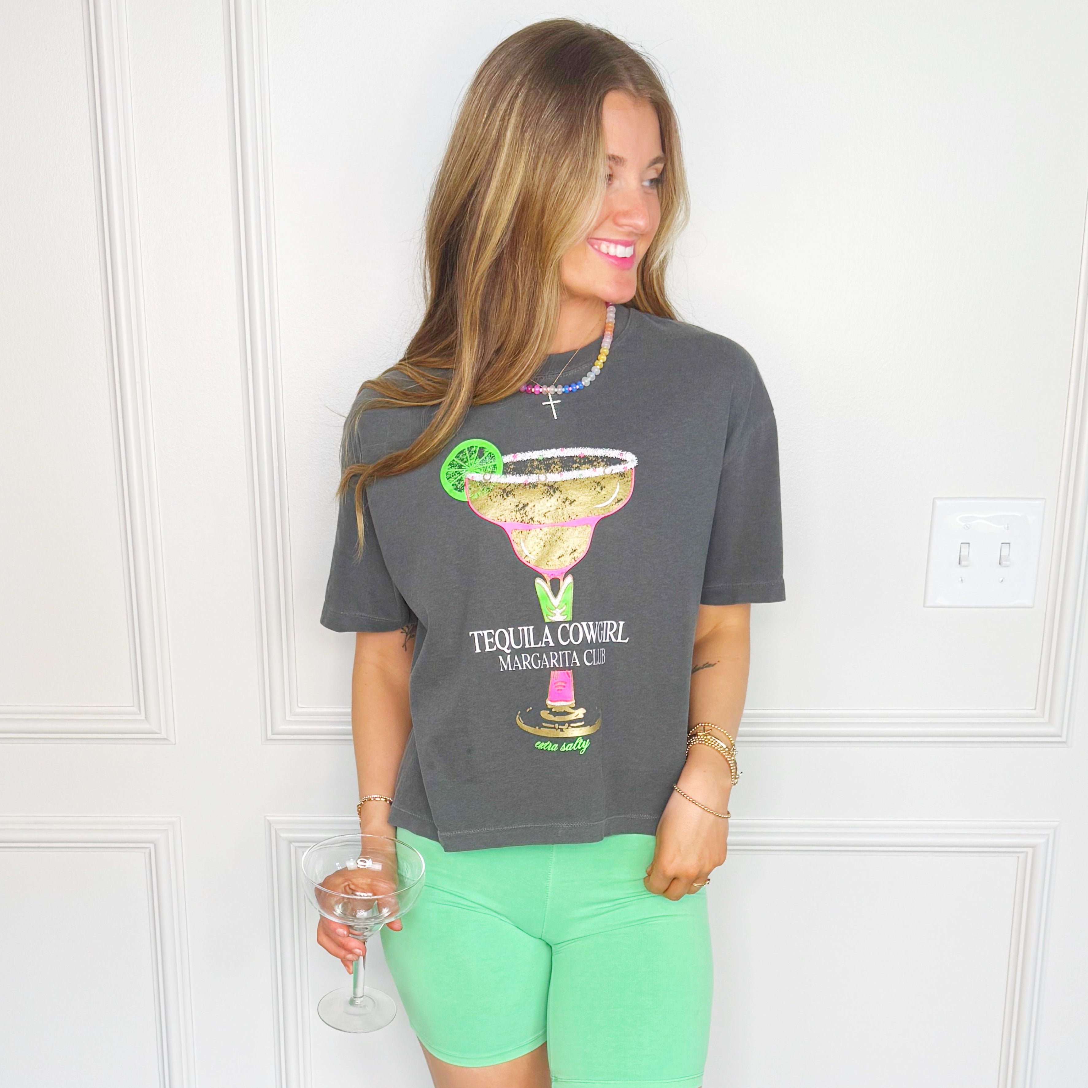 Tequila Cowgirl Cropped Tee