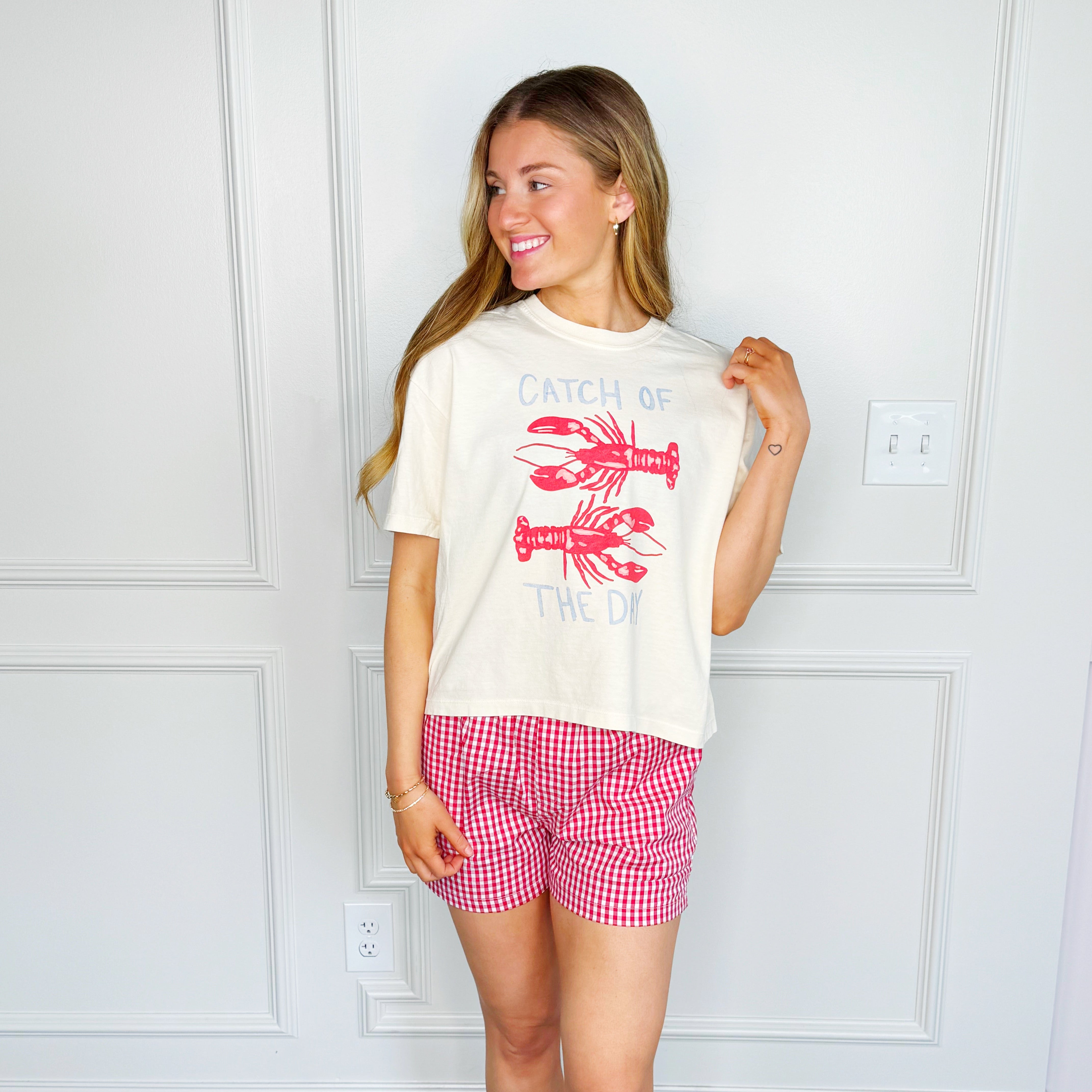 Catch of the Day Crop Tee