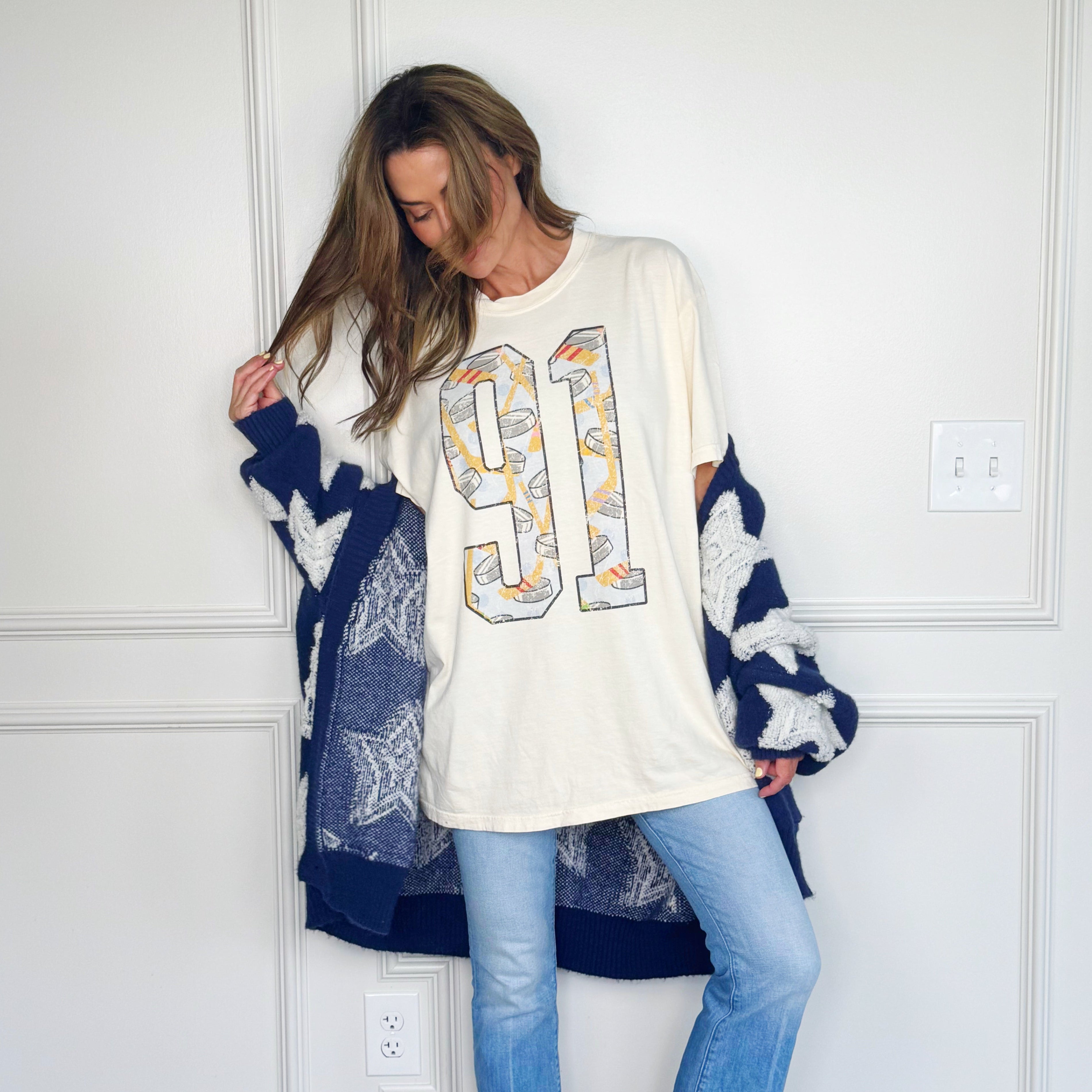 Custom Hockey Number Tee