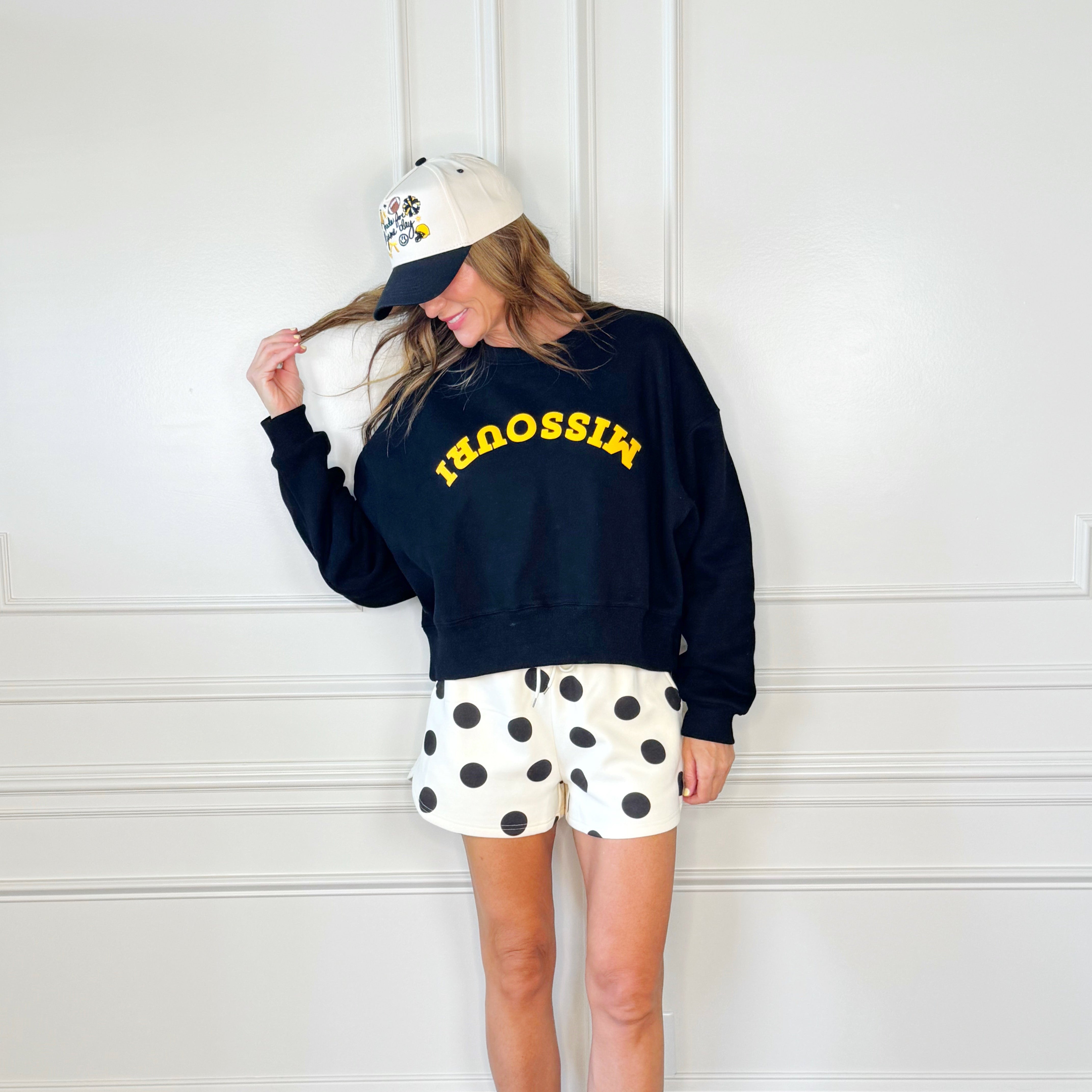 Puff Upside Down Missouri Cropped Sweatshirt