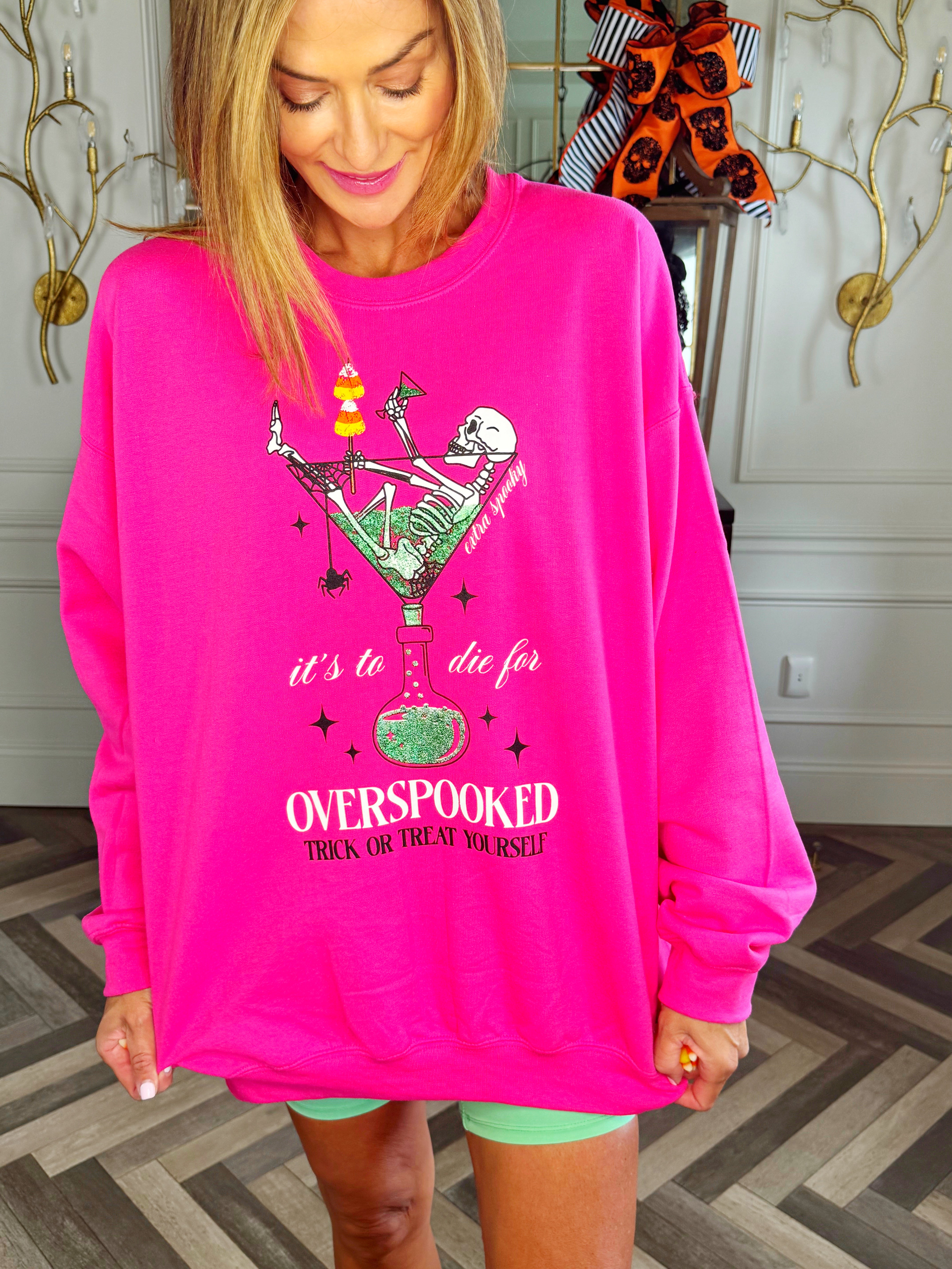 Overspooked Glitter Sweatshirt