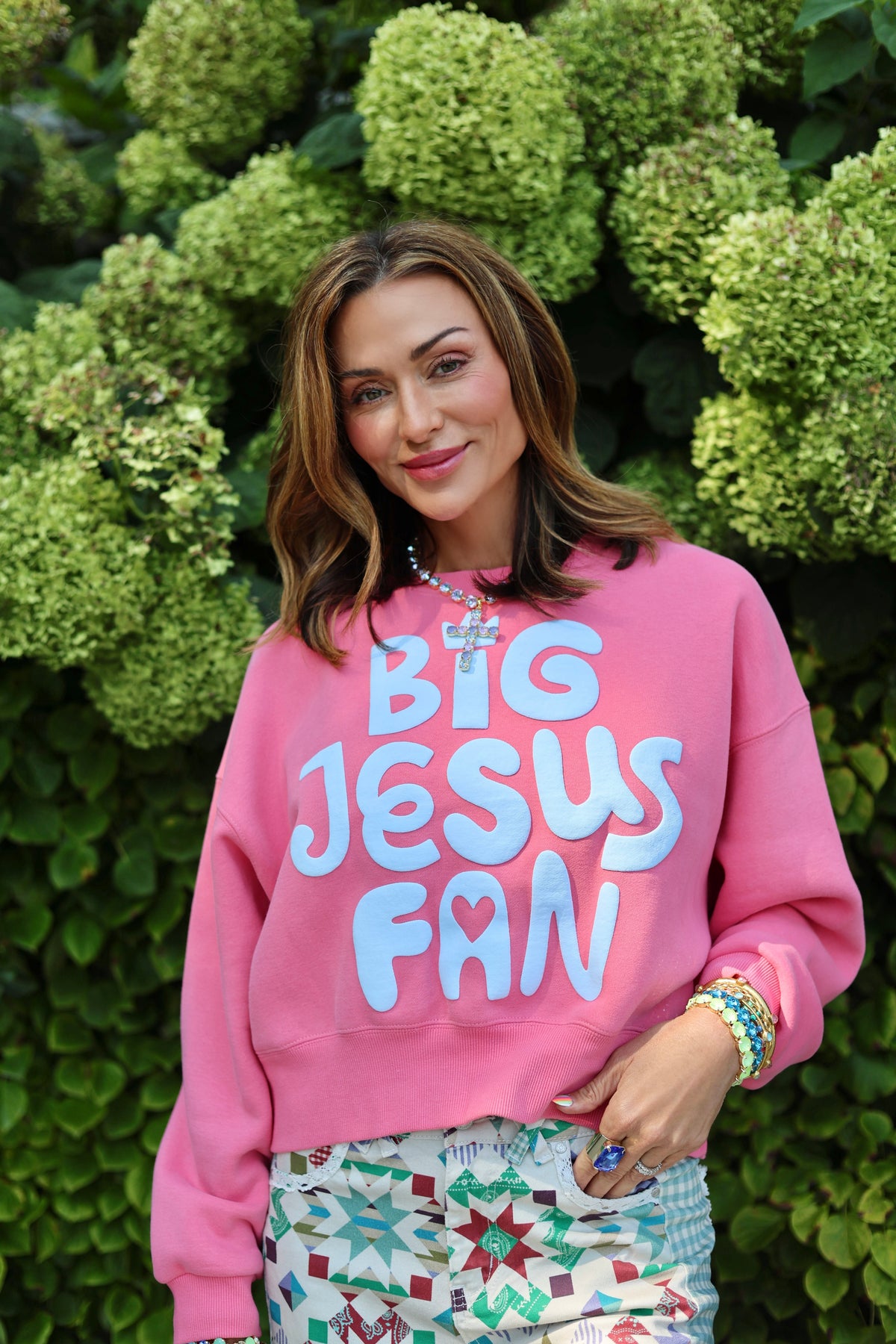 Big Jesus Fan Crop Sweatshirt