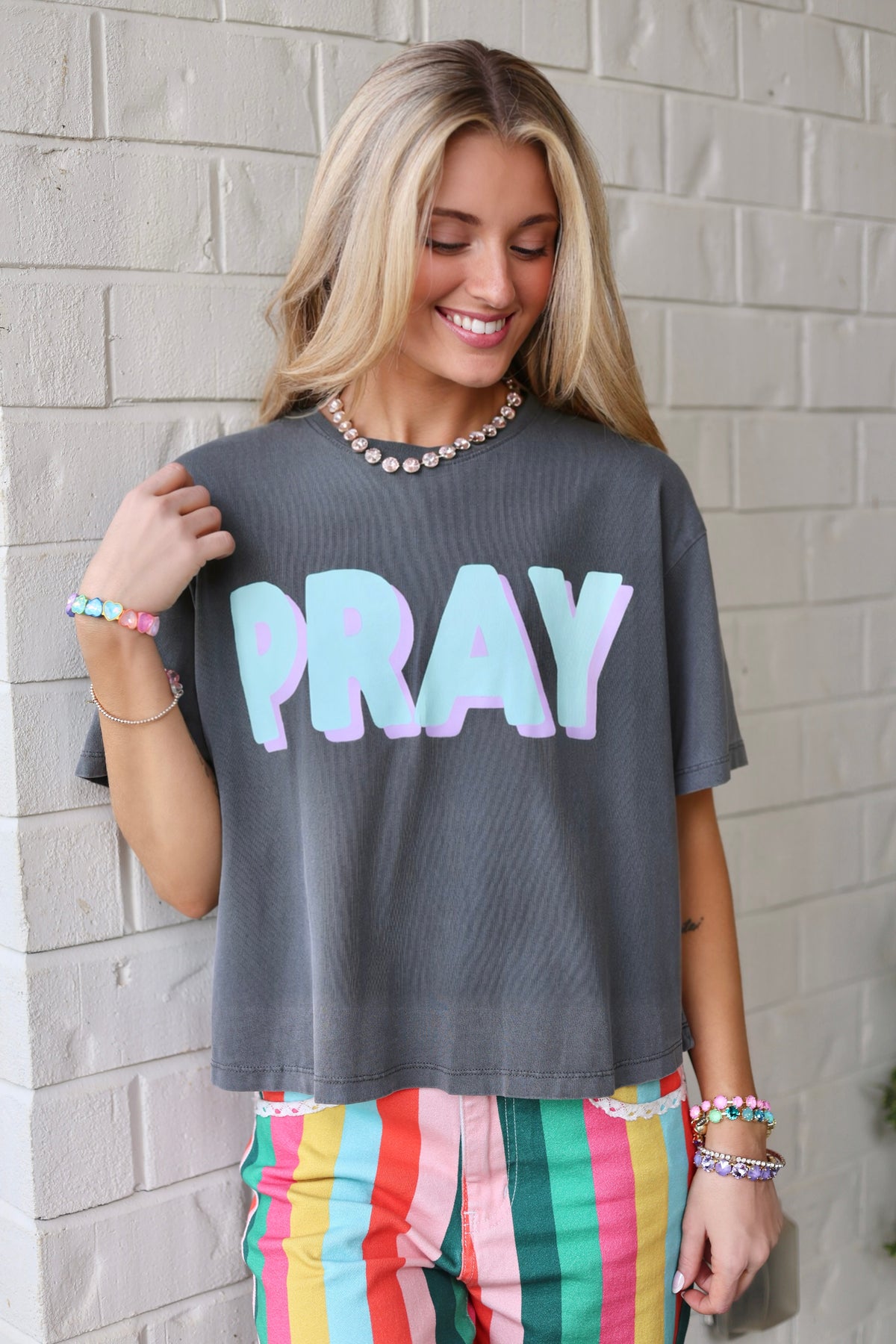 PRAY Crop Tee