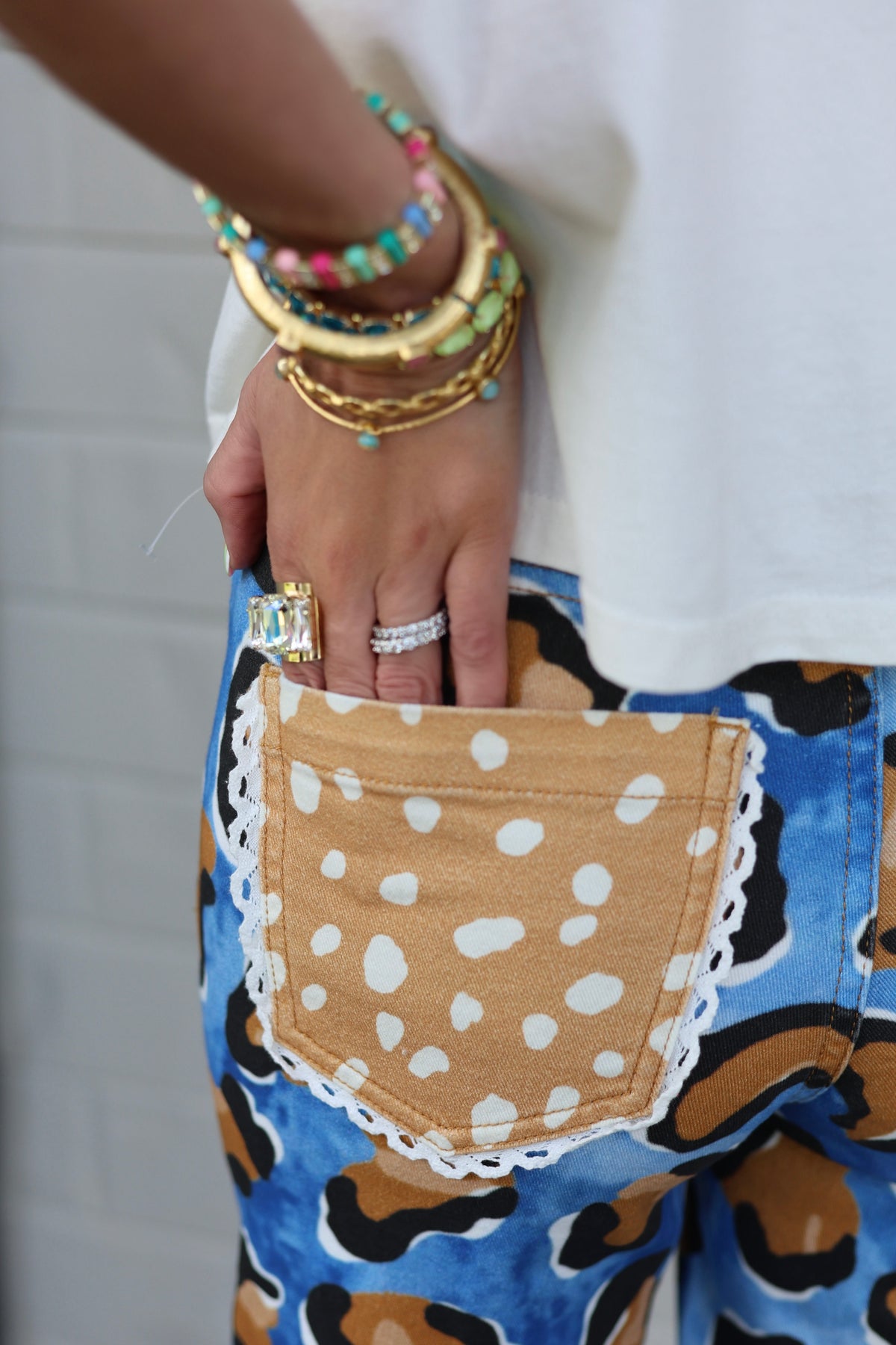Blue Painted Leopard Denim - PRE-SALE Ships 10/27*