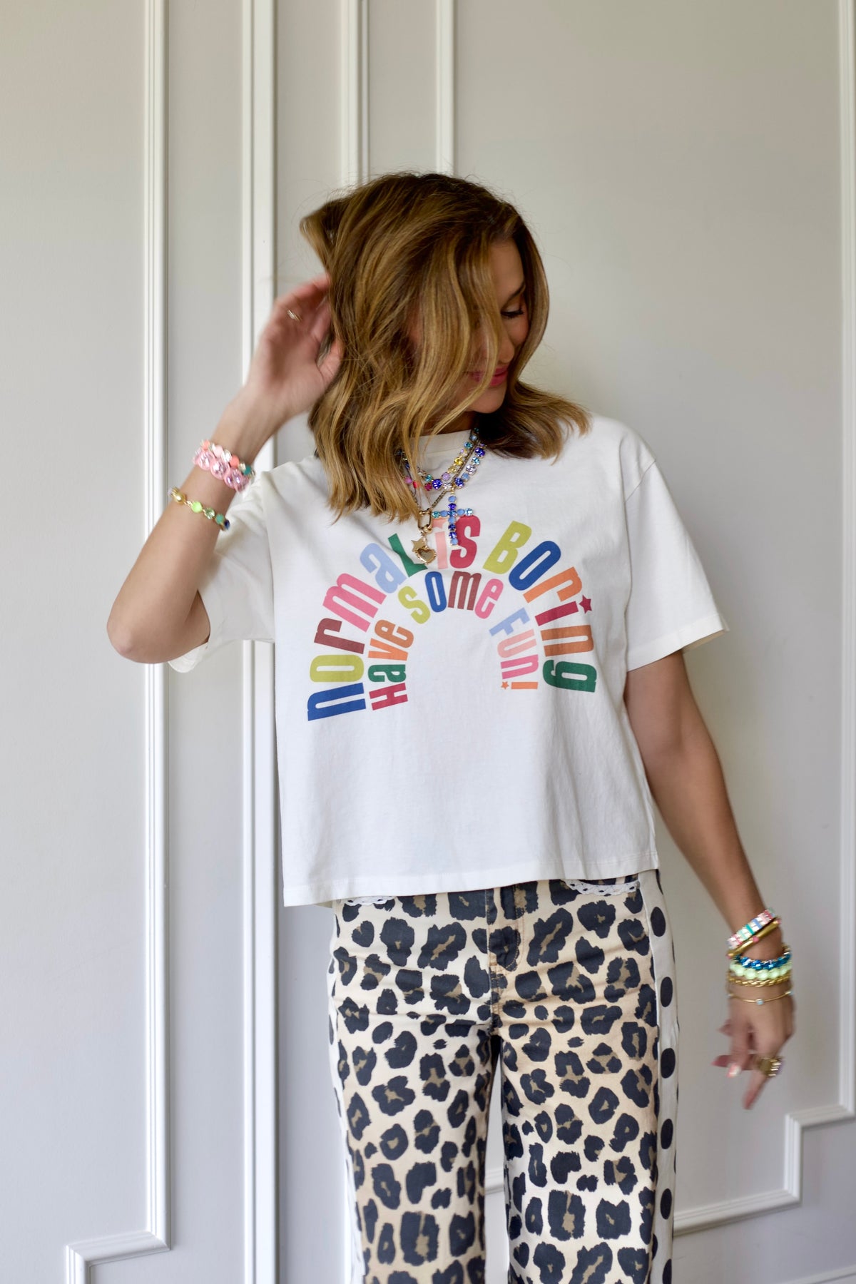 Normal Is Boring Crop Tee