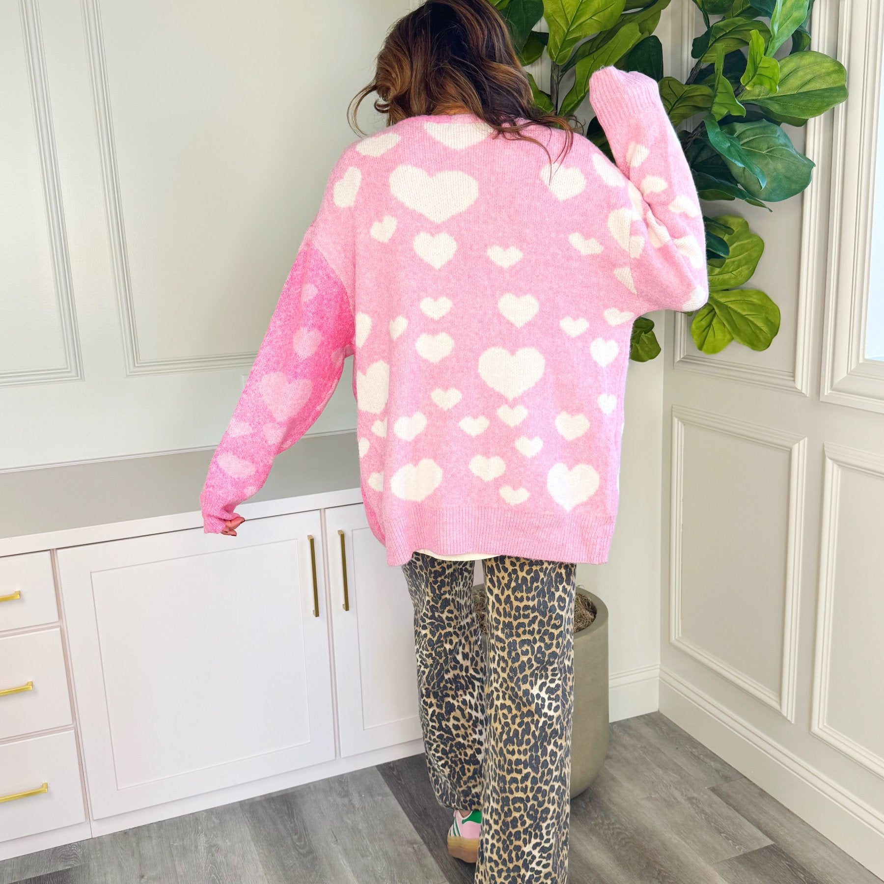 Pink Hearts Cardigan