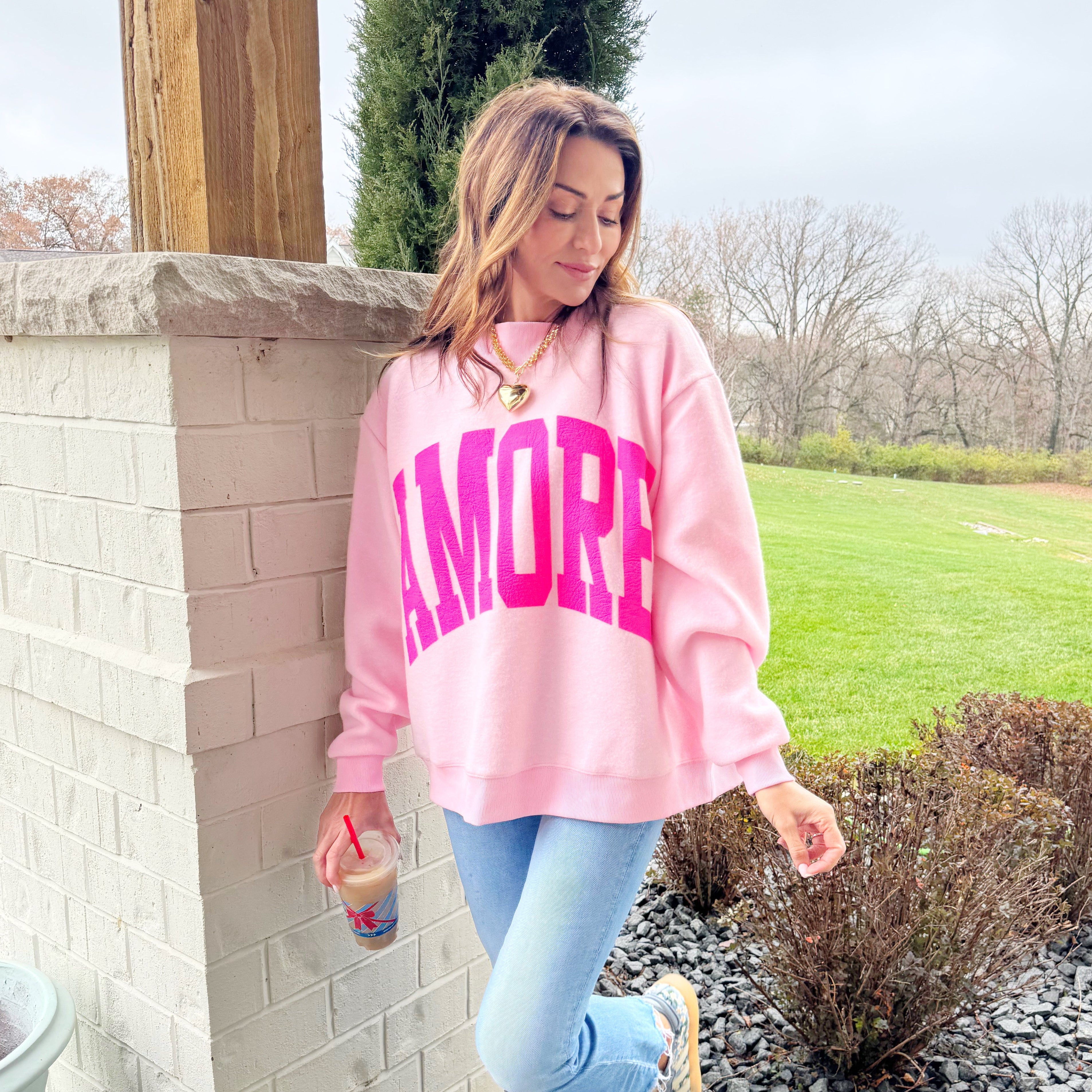 Amore 2-Sided Mock Sweatshirt - Pre Order!