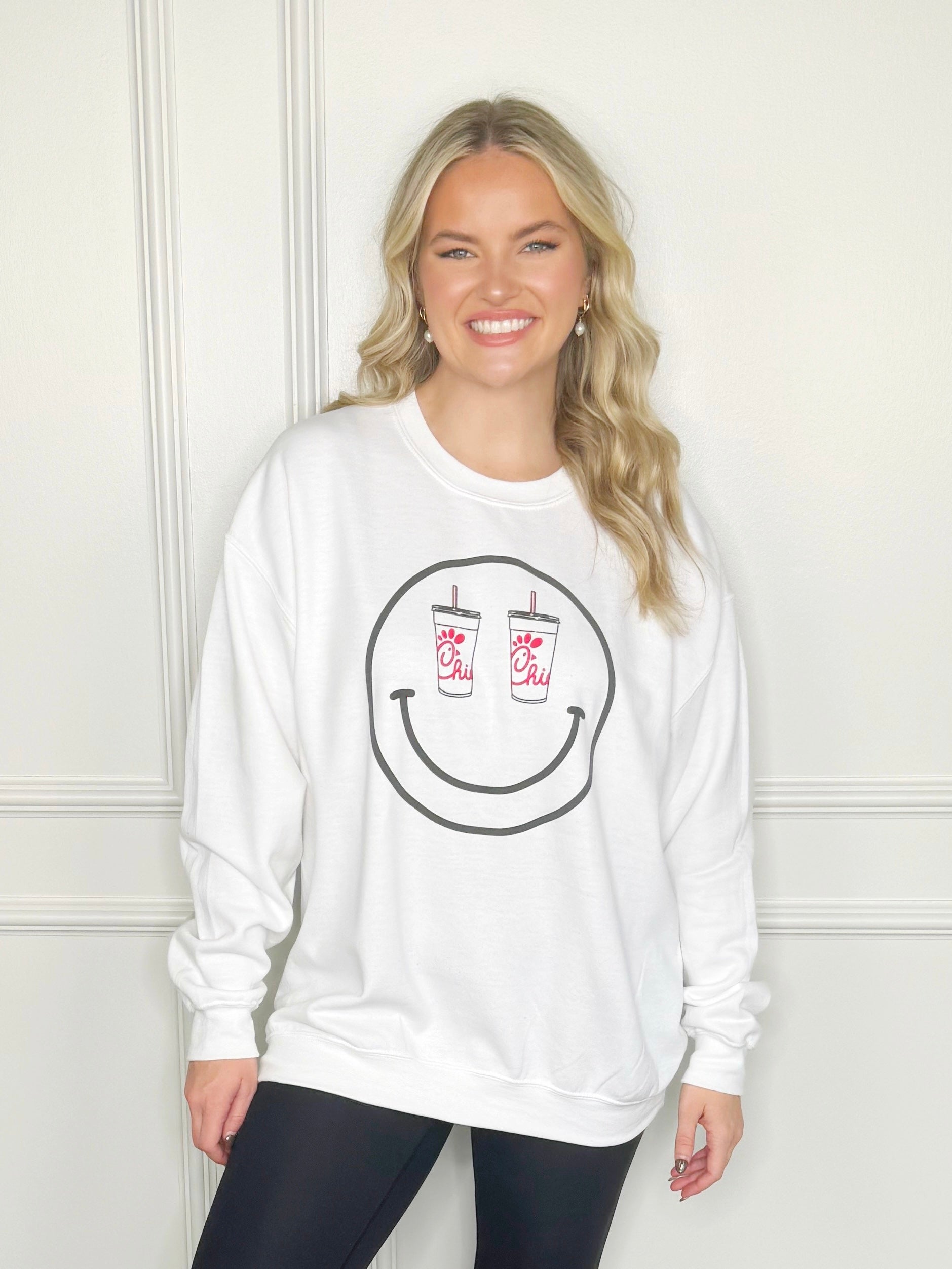Puff Smiley Chick-Fil-A Sweatshirt