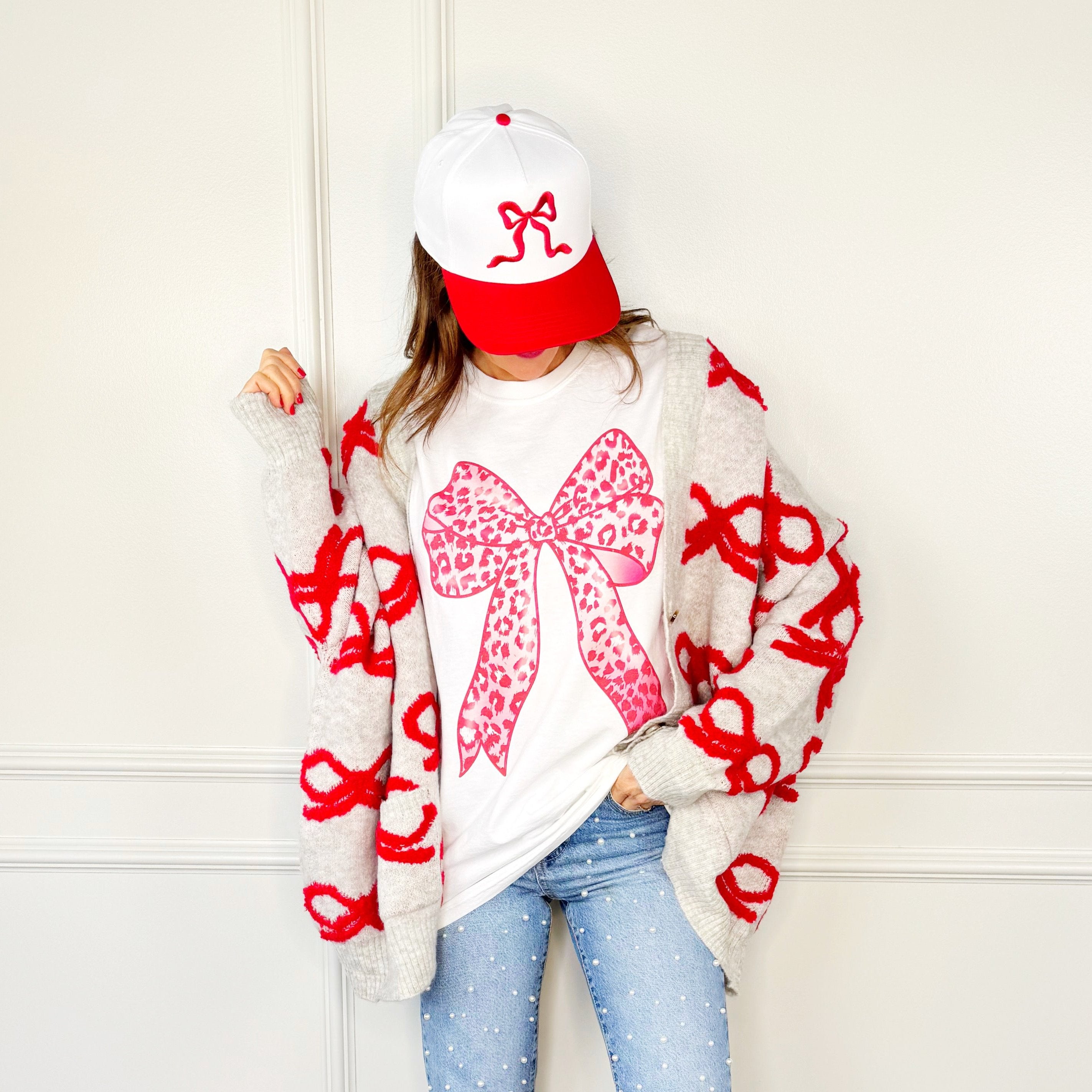 Red Bows Cardigan- RESTOCK COMING SOON