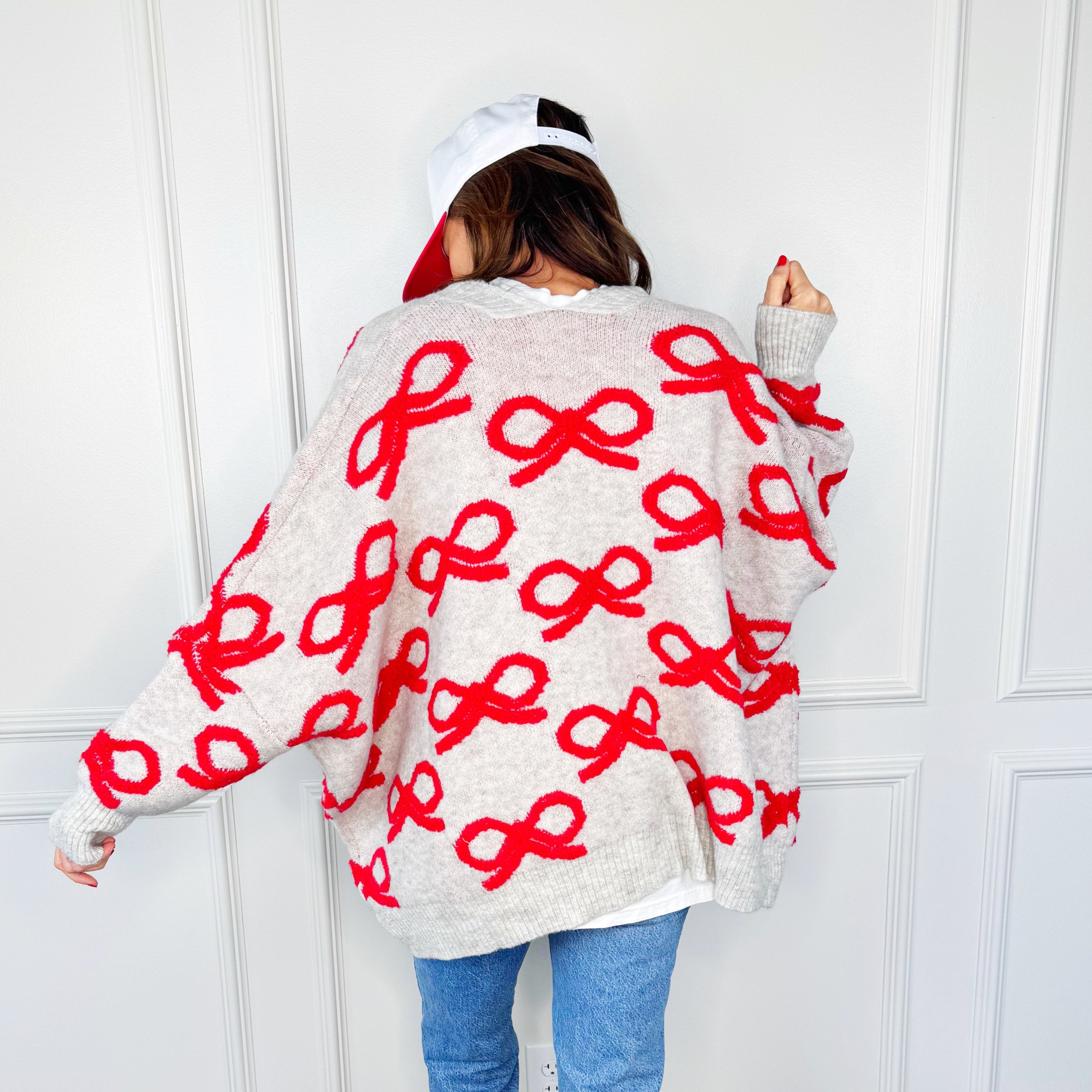 Red Bows Cardigan- RESTOCK COMING SOON