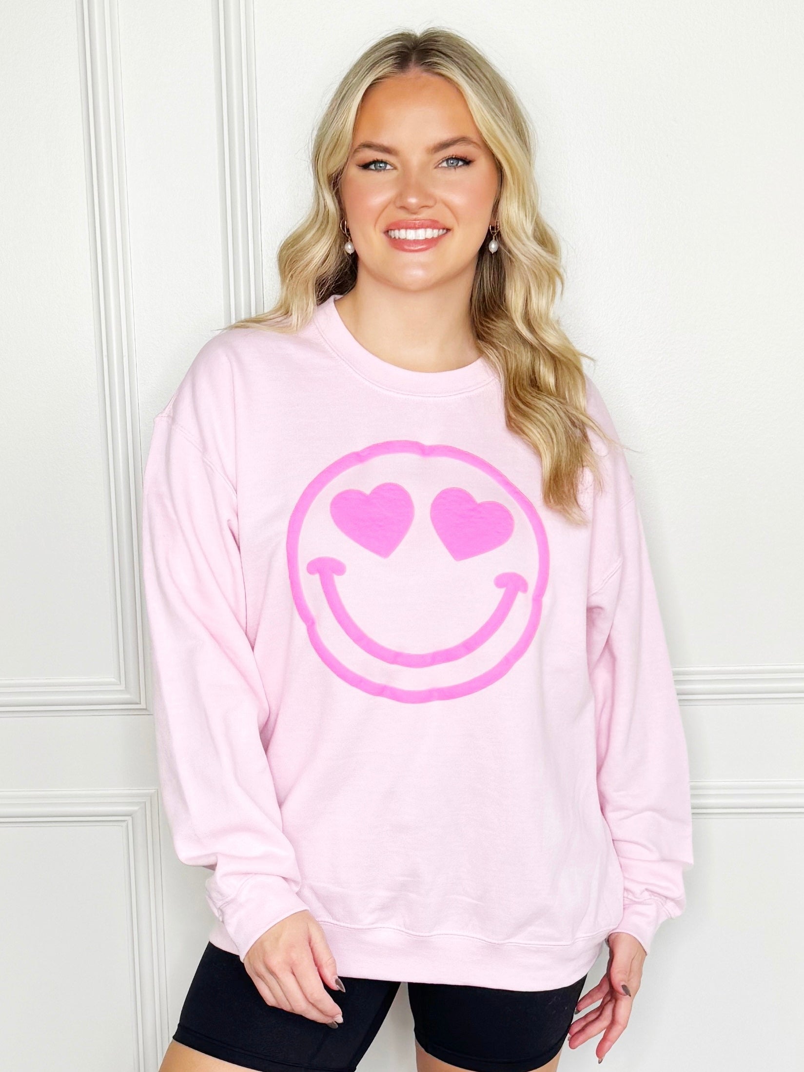 Puff Smiley Love Sweatshirt