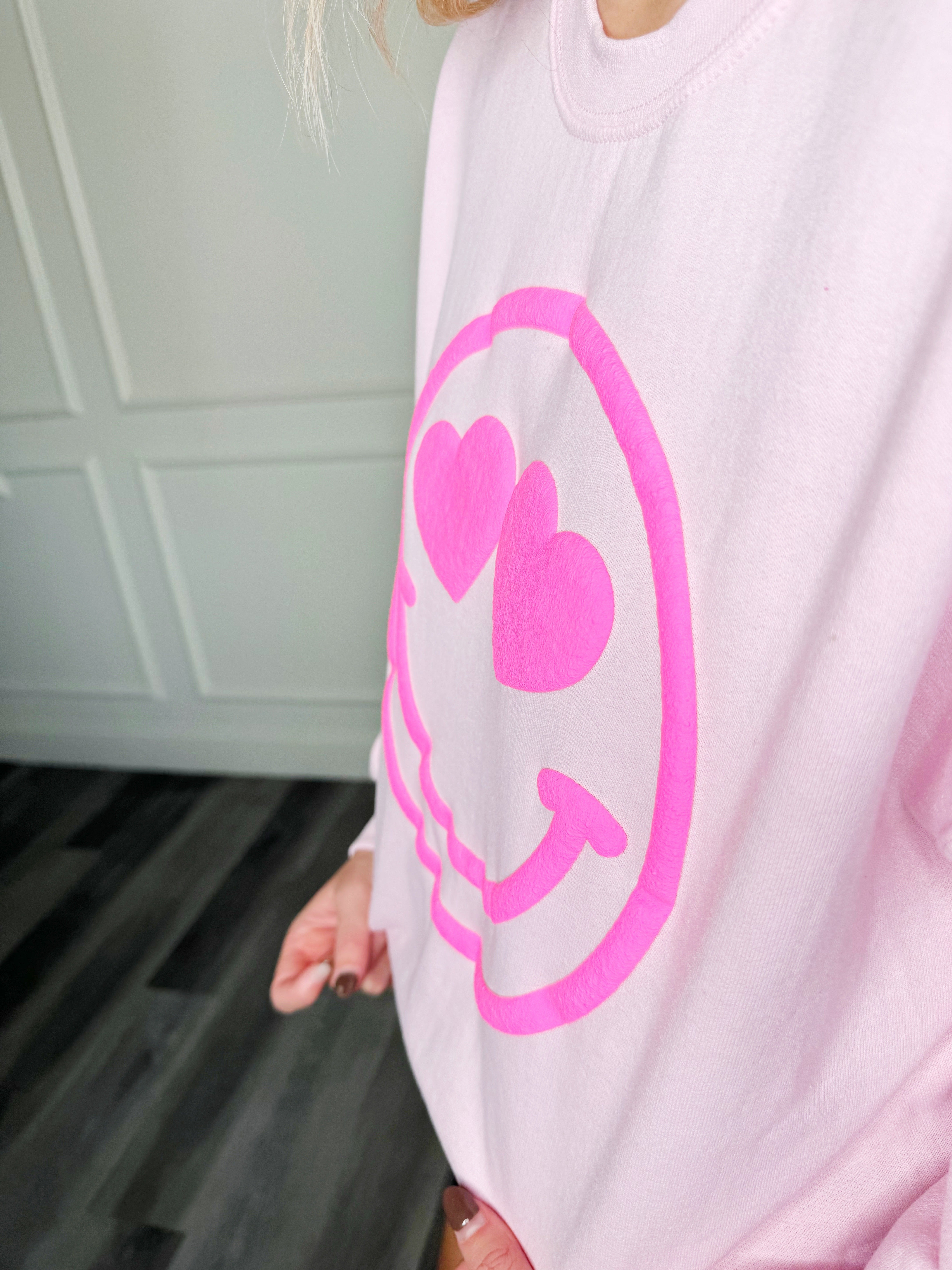 Puff Smiley Love Sweatshirt