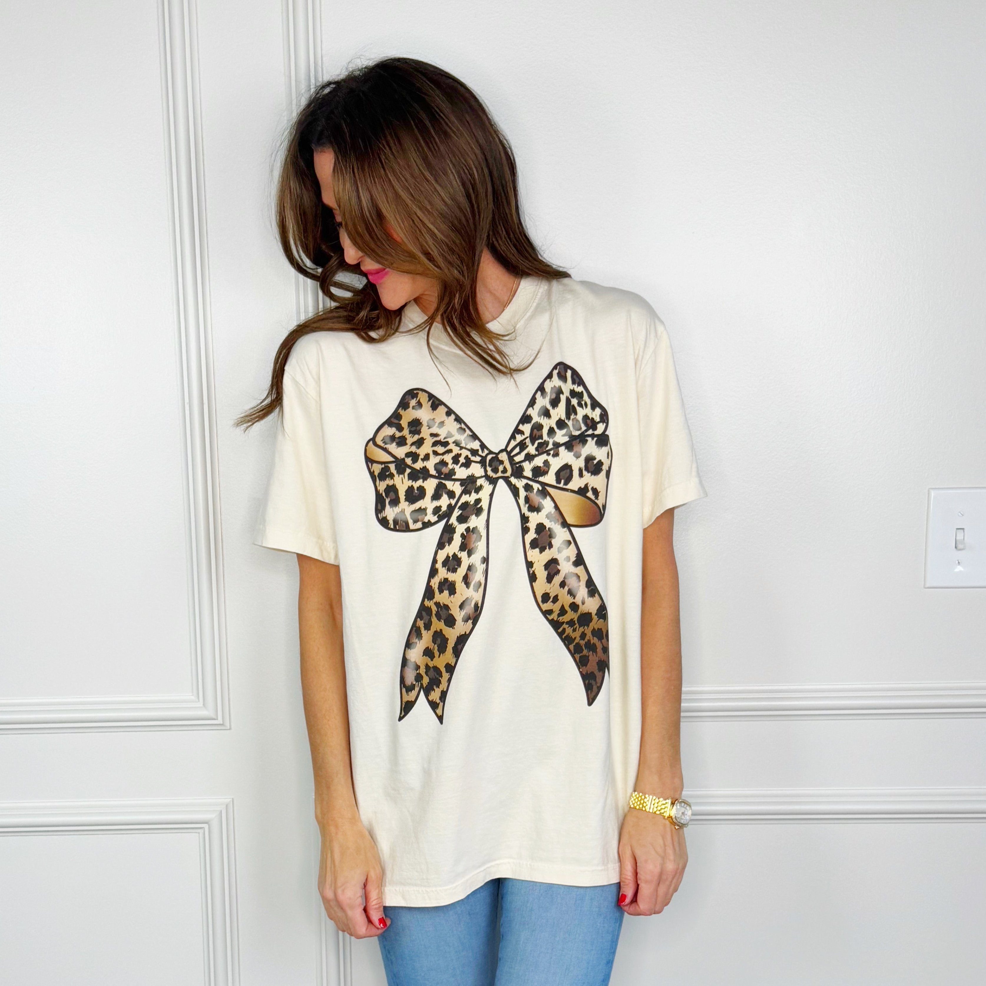 Leopard Bow Tee