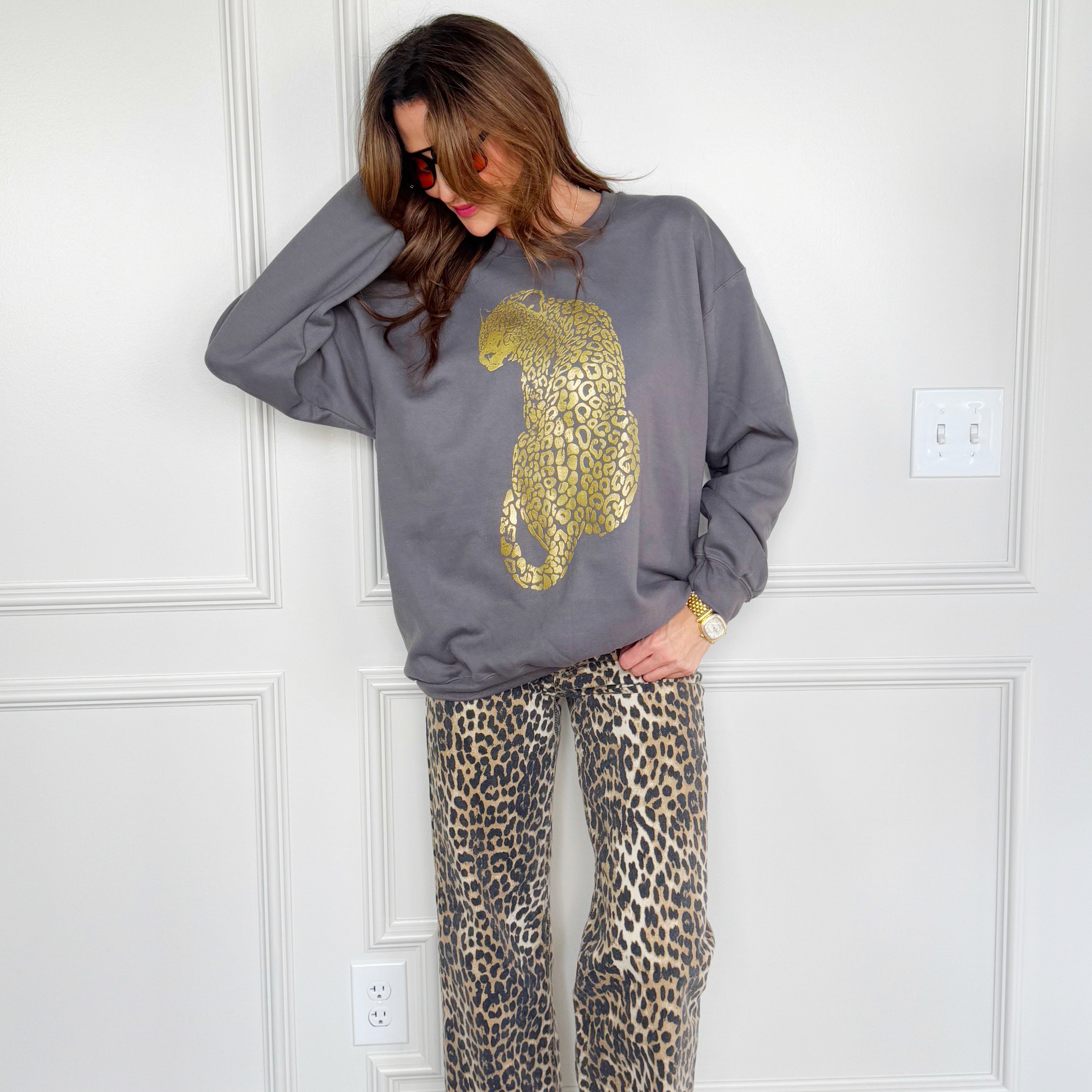 Shimmer Leopard Sweatshirt