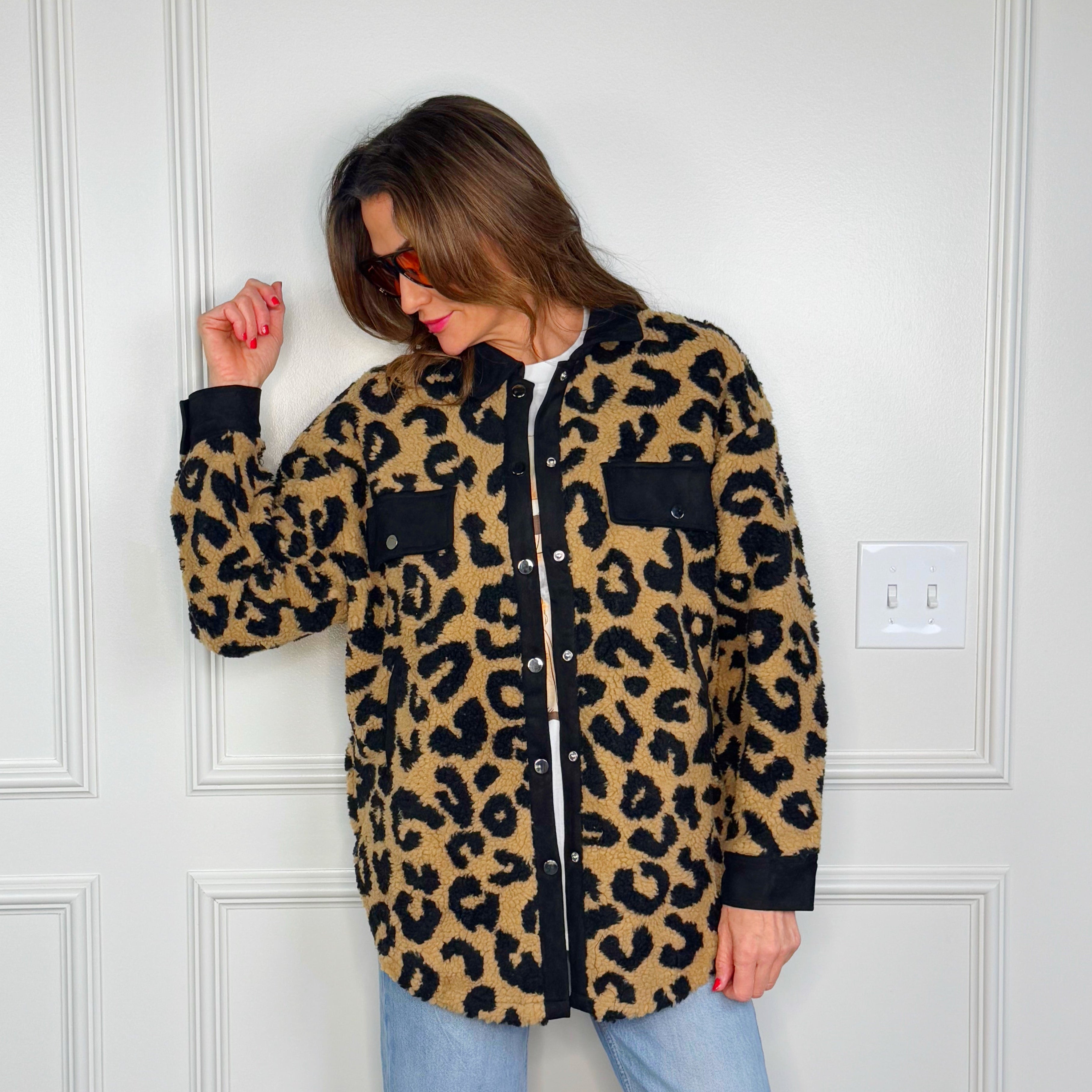 Leopard Fleece Shacket