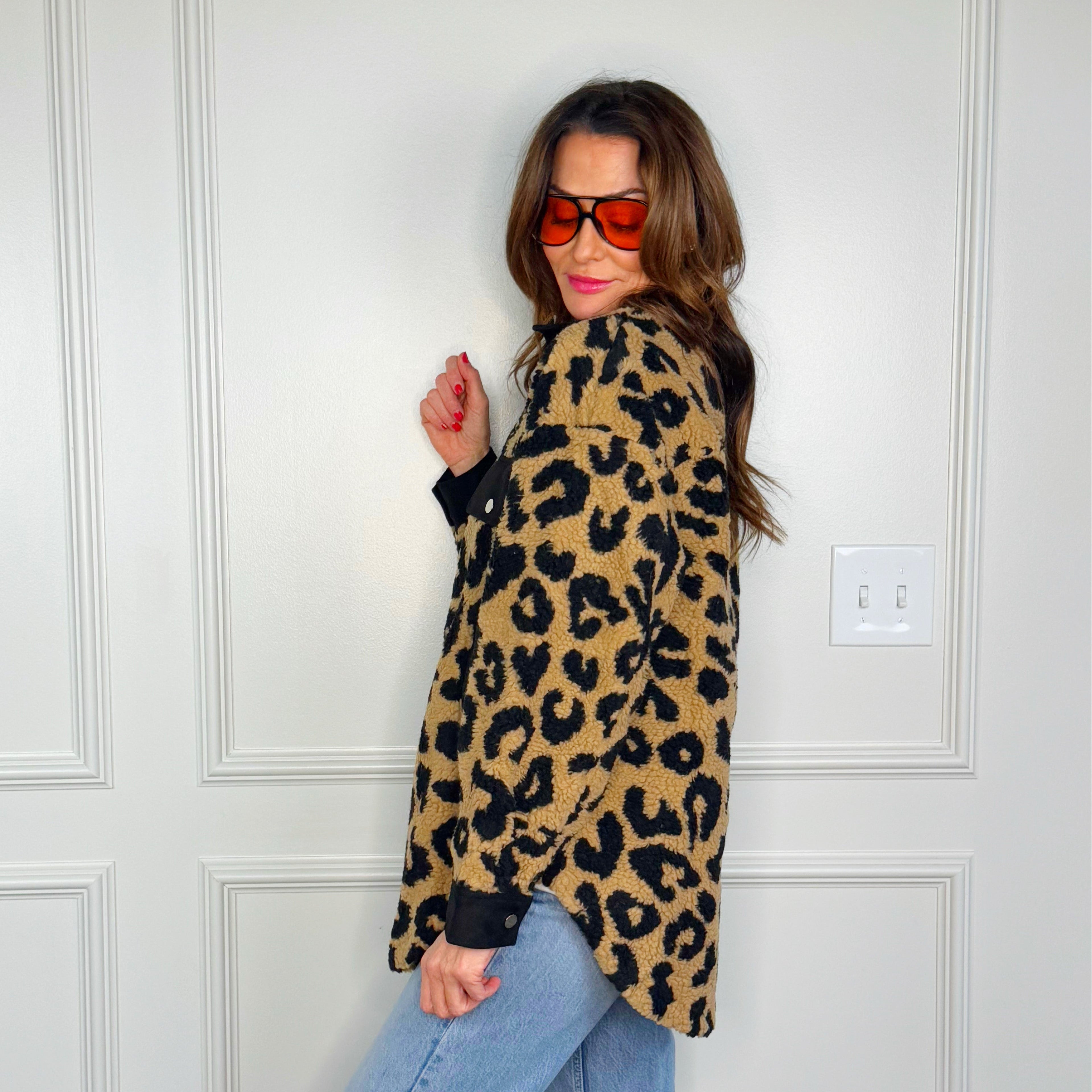 Leopard Fleece Shacket