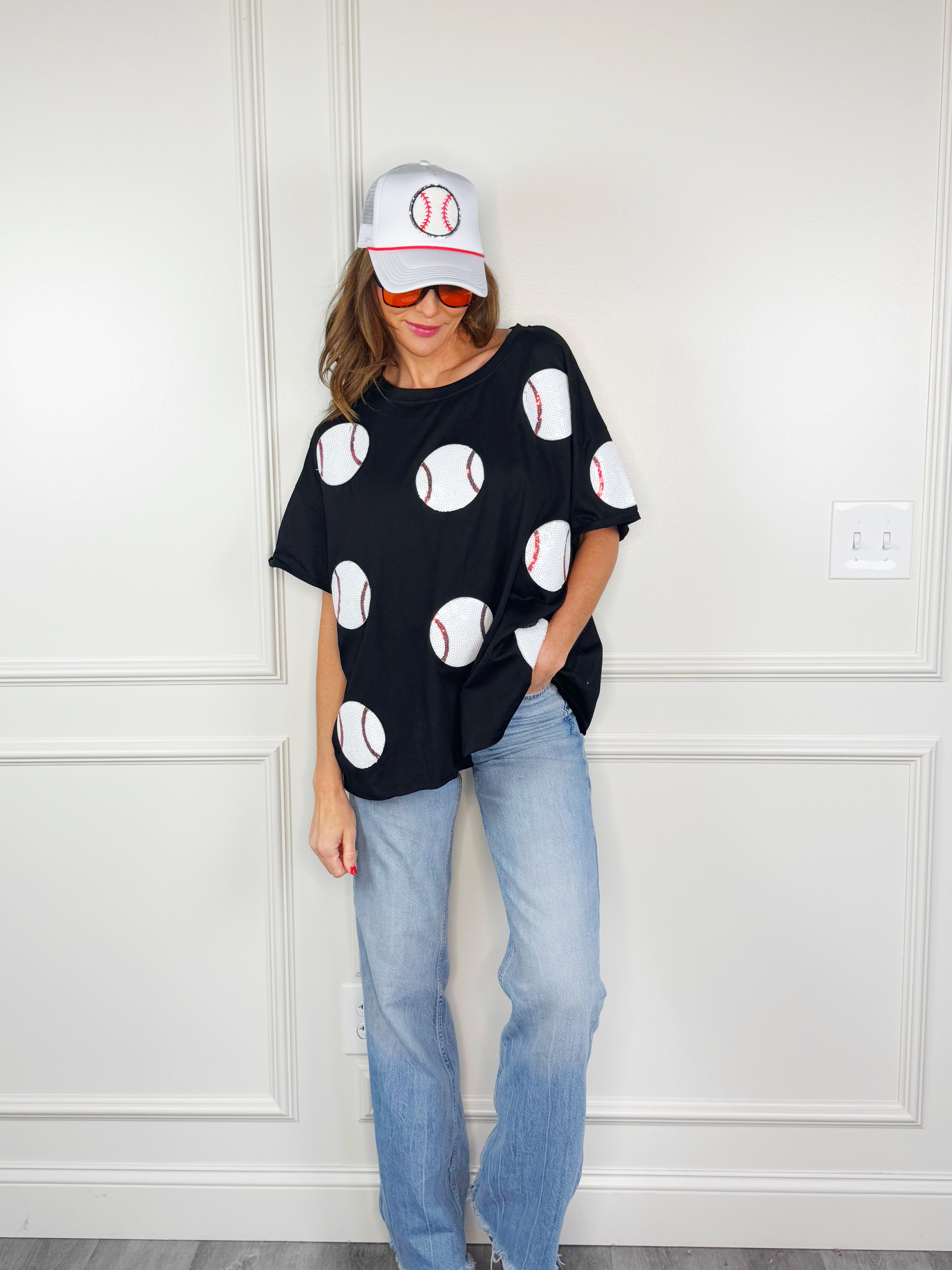 Baseball Sequins Tee