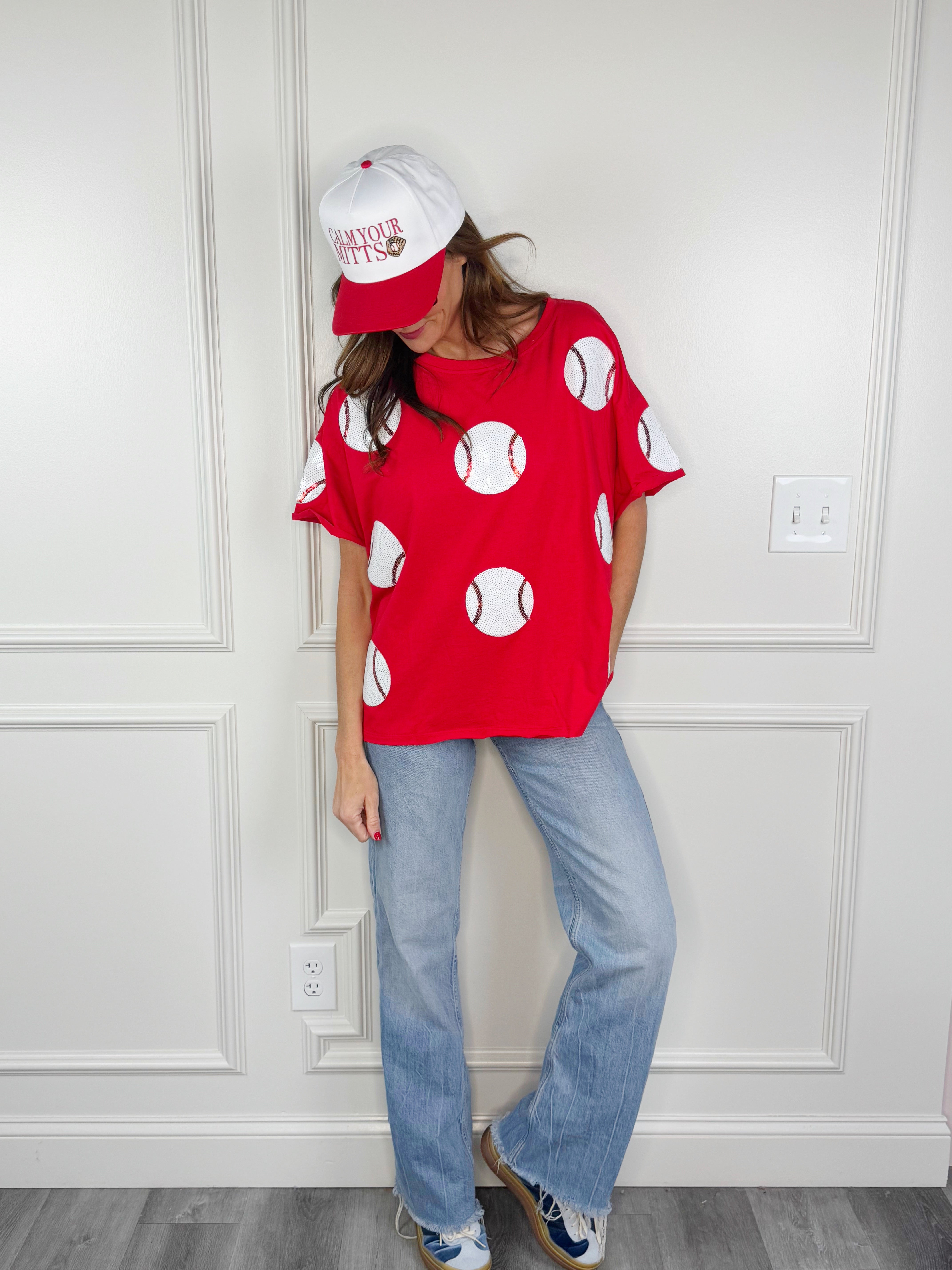 Baseball Sequins Tee