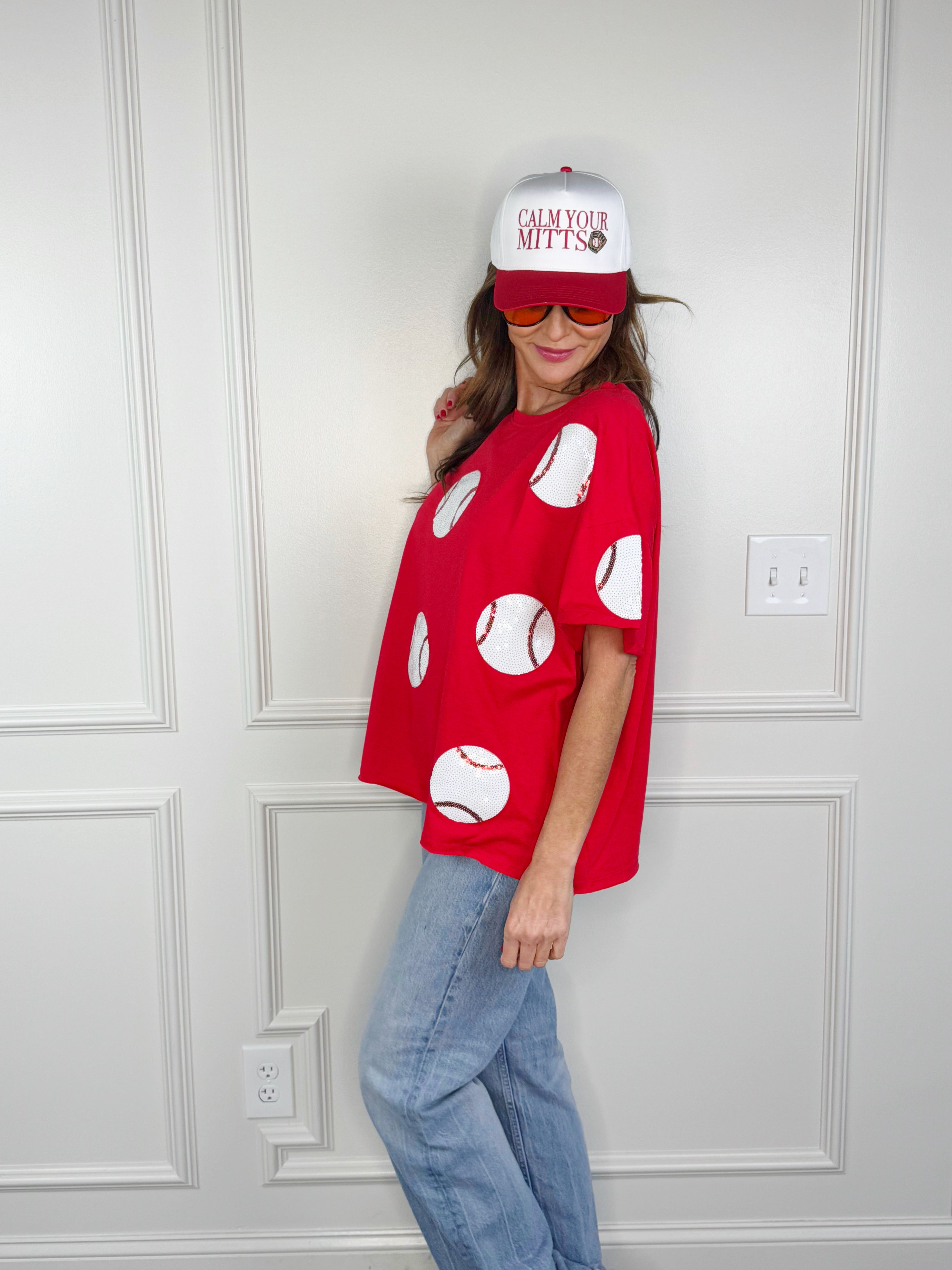 Baseball Sequins Tee