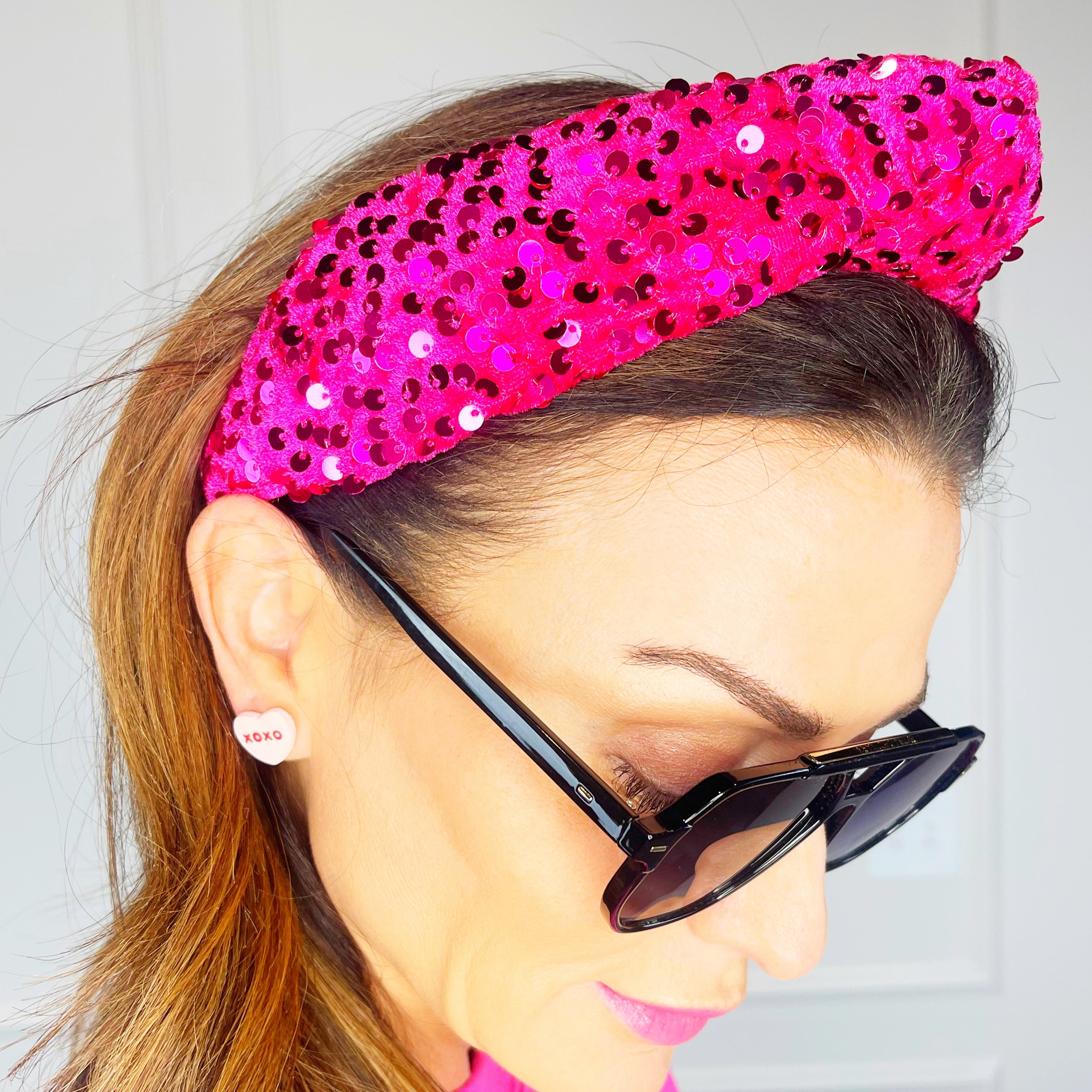 Pink Sequin Headband