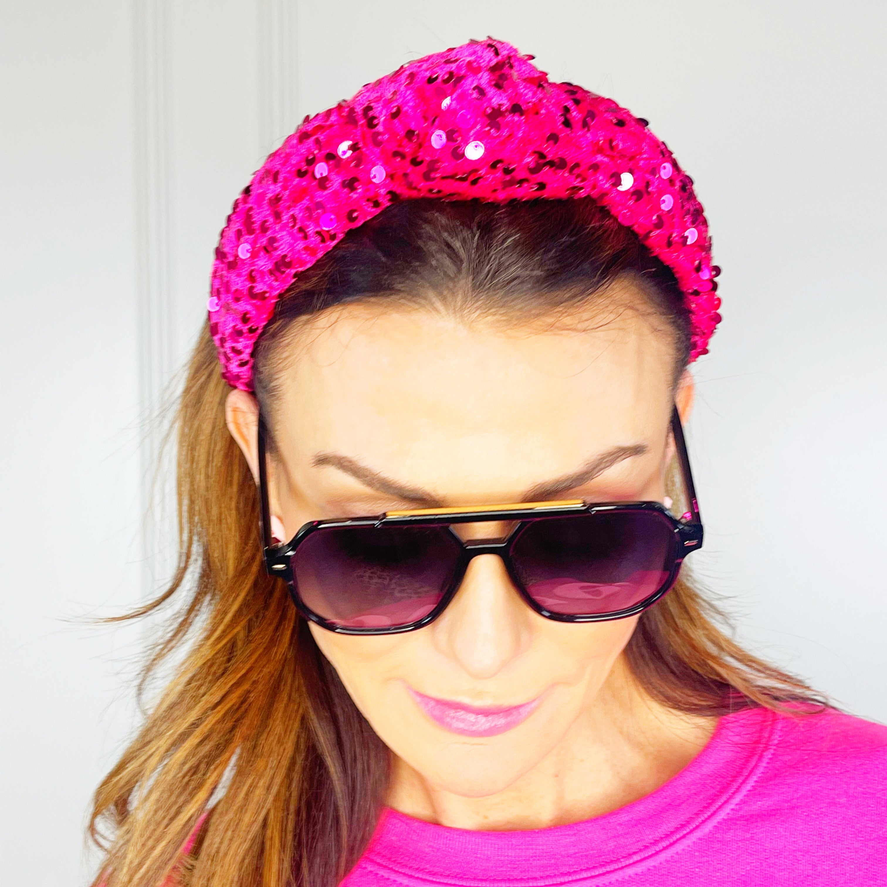 Pink Sequin Headband