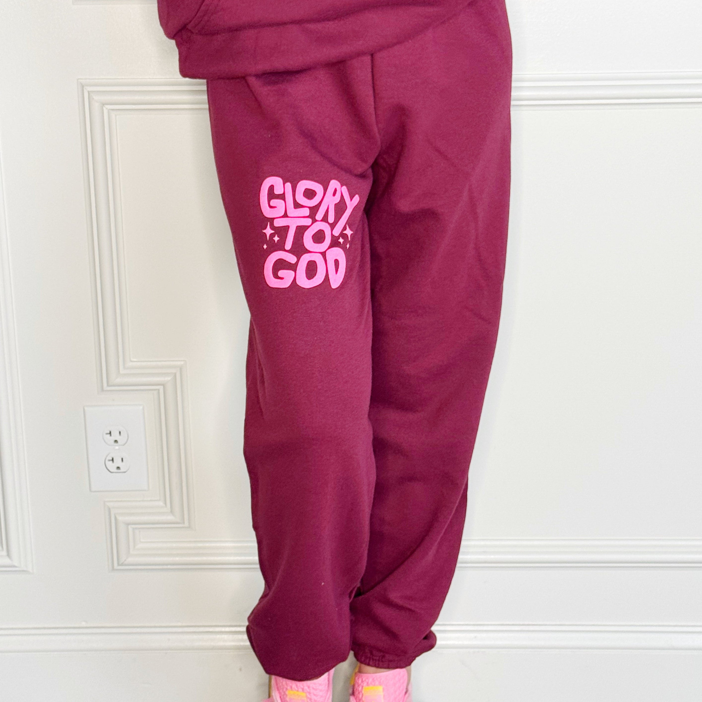 Puff Glory to God Maroon Sweatpant