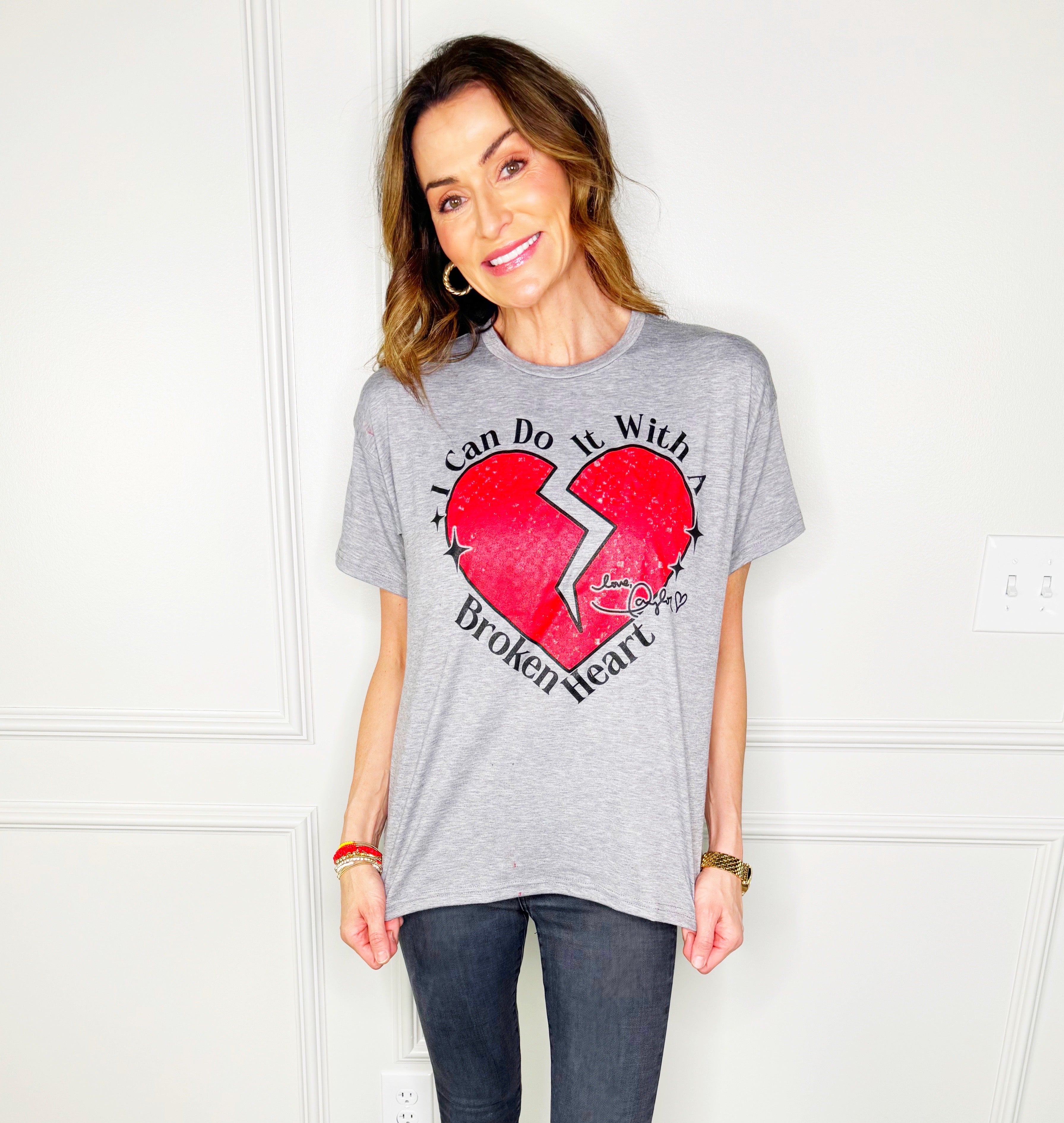 I Can Do It With A Broken Heart Poppy & Pine Brand Tee