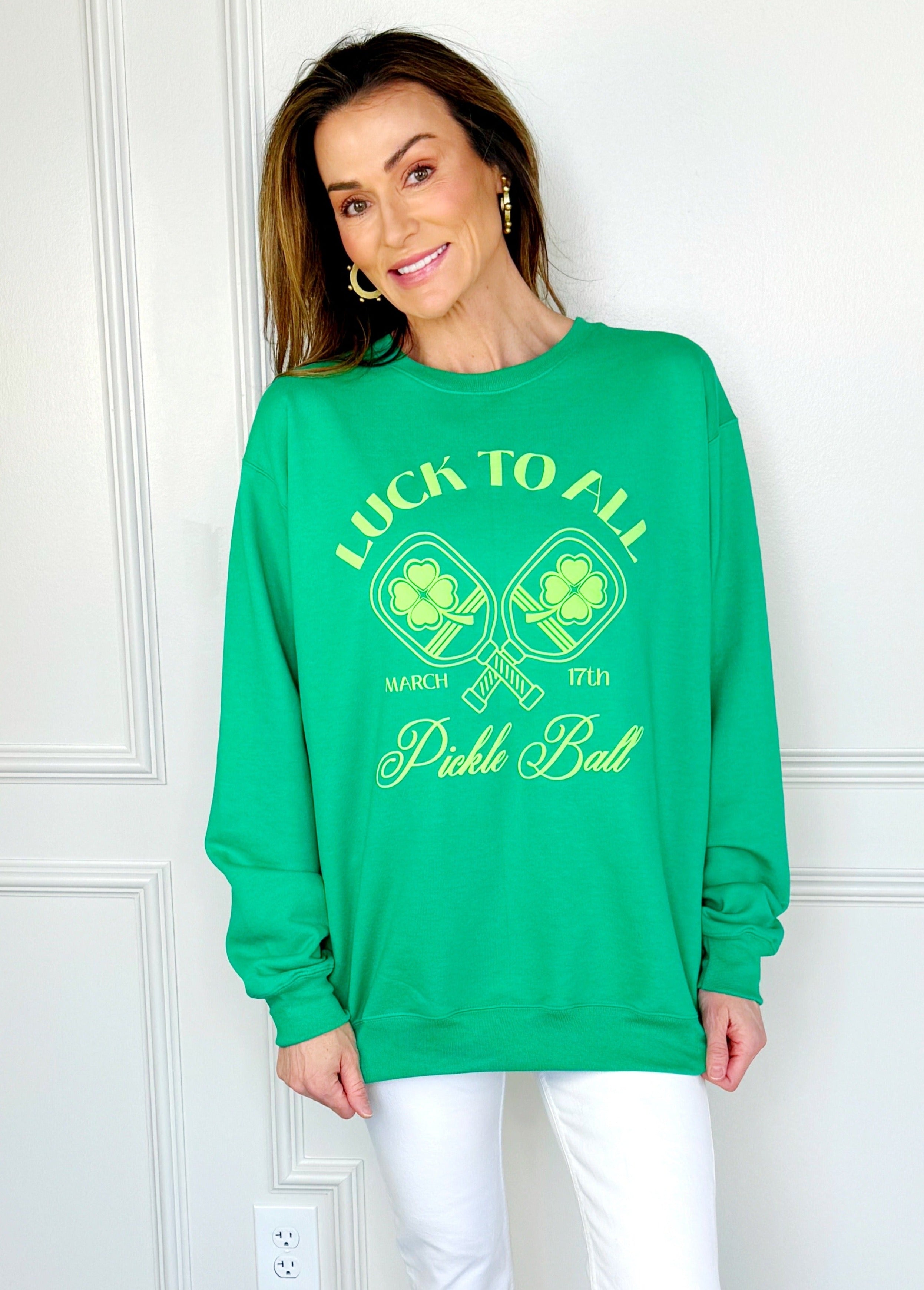 Luck to All Puff Sweatshirt