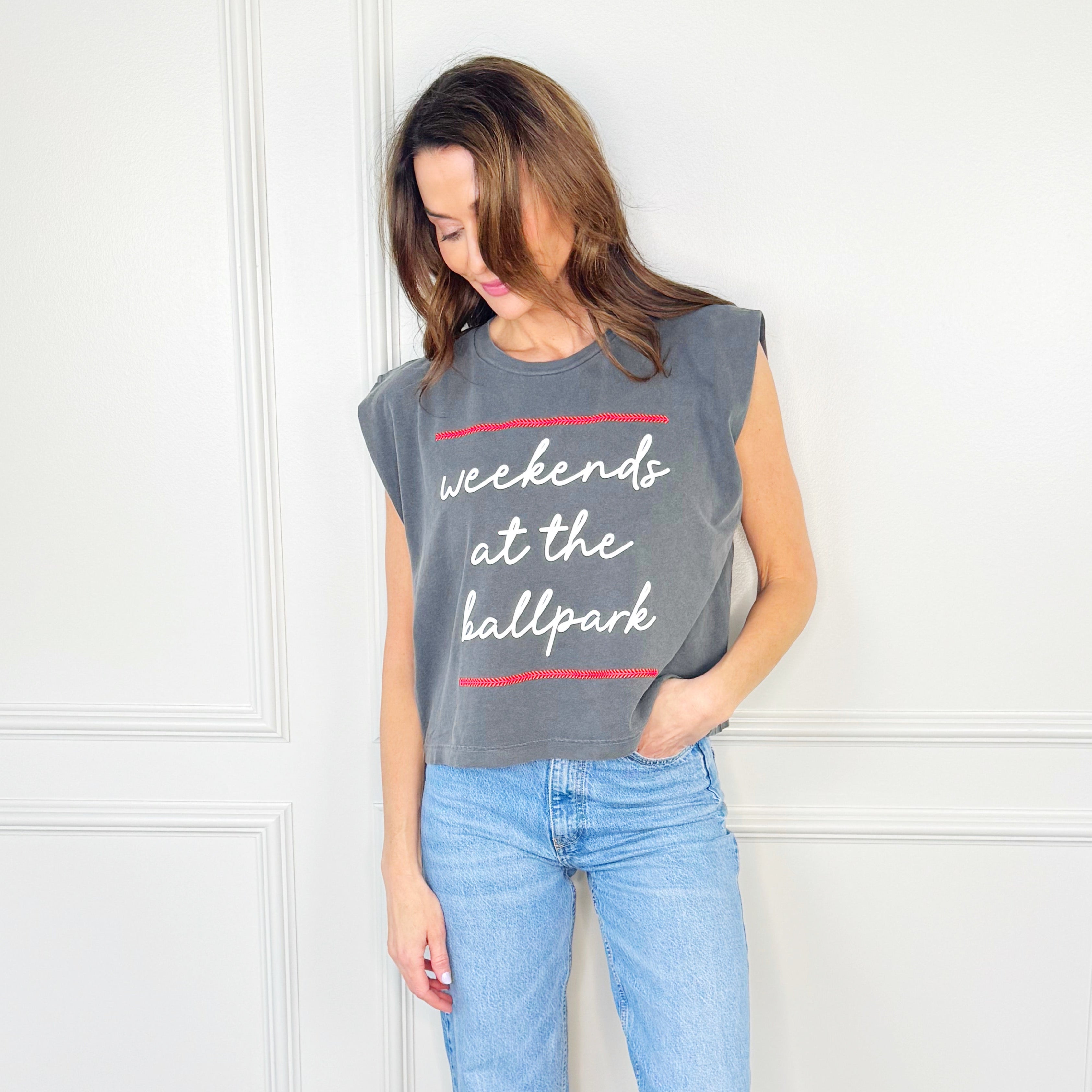 Weekends at the Ballpark Muscle Tee