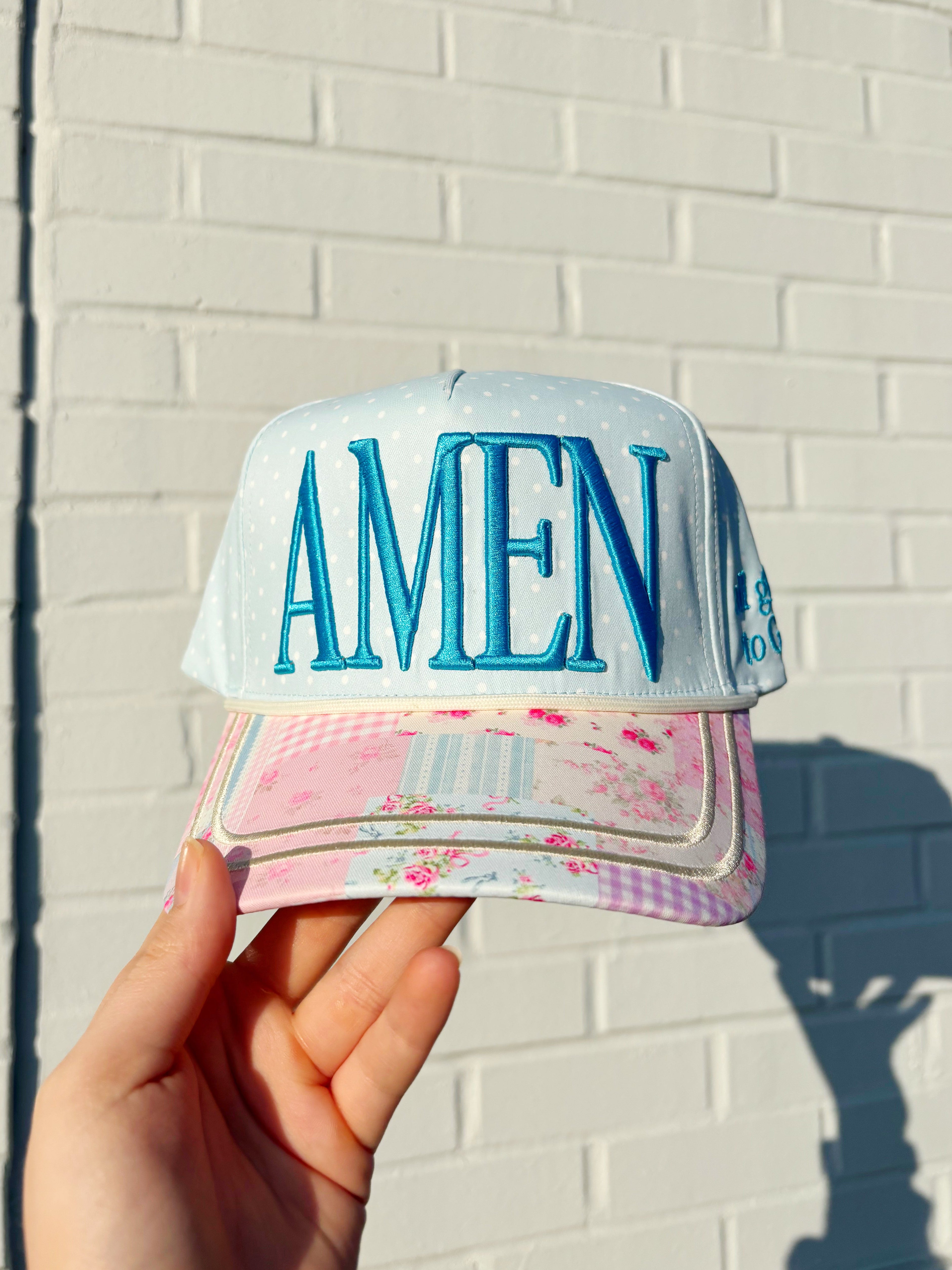 Floral Amen Hat - Pre Order