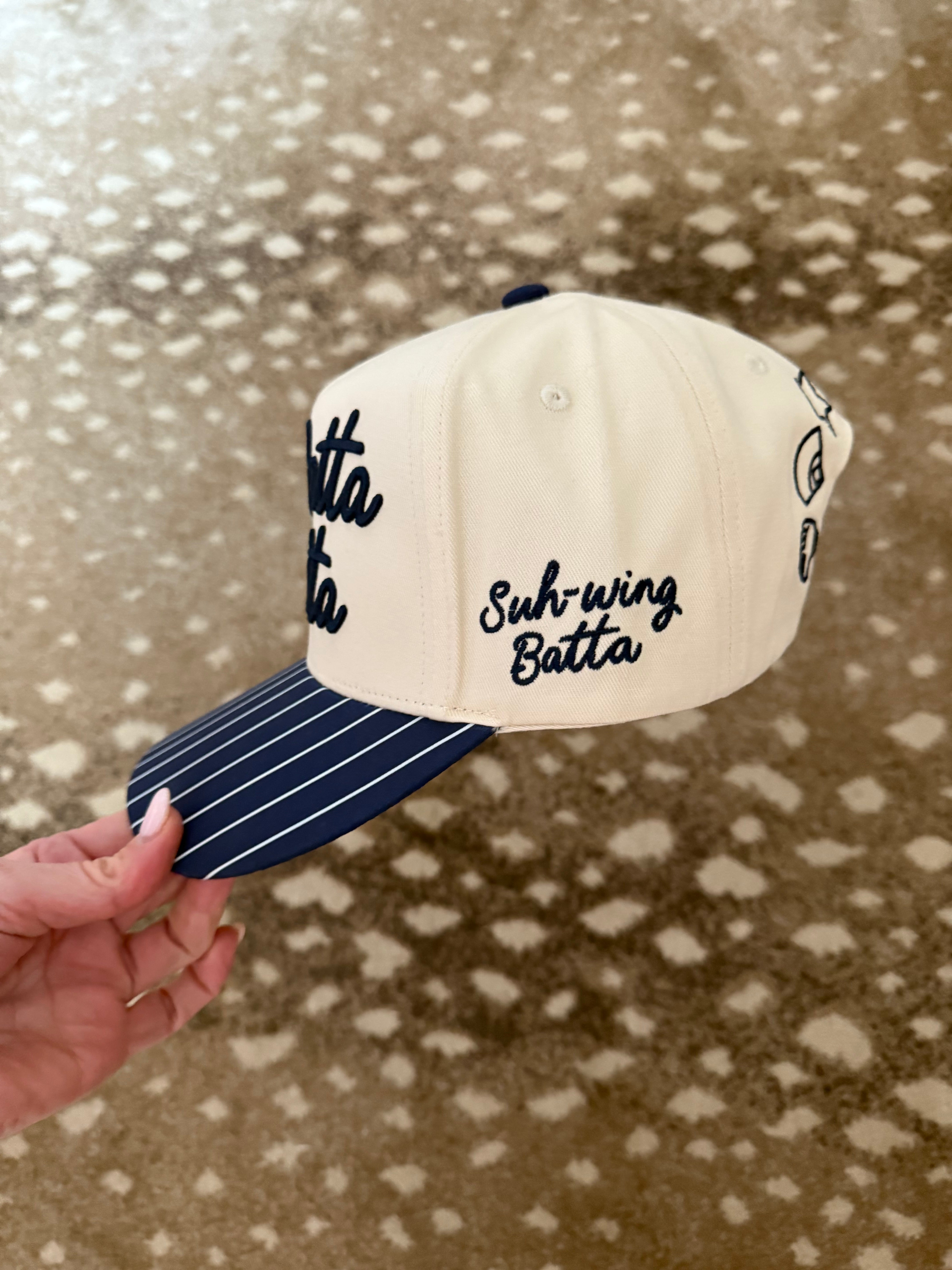 Navy Stripes Hey Batta Batta Hat-Pre Order