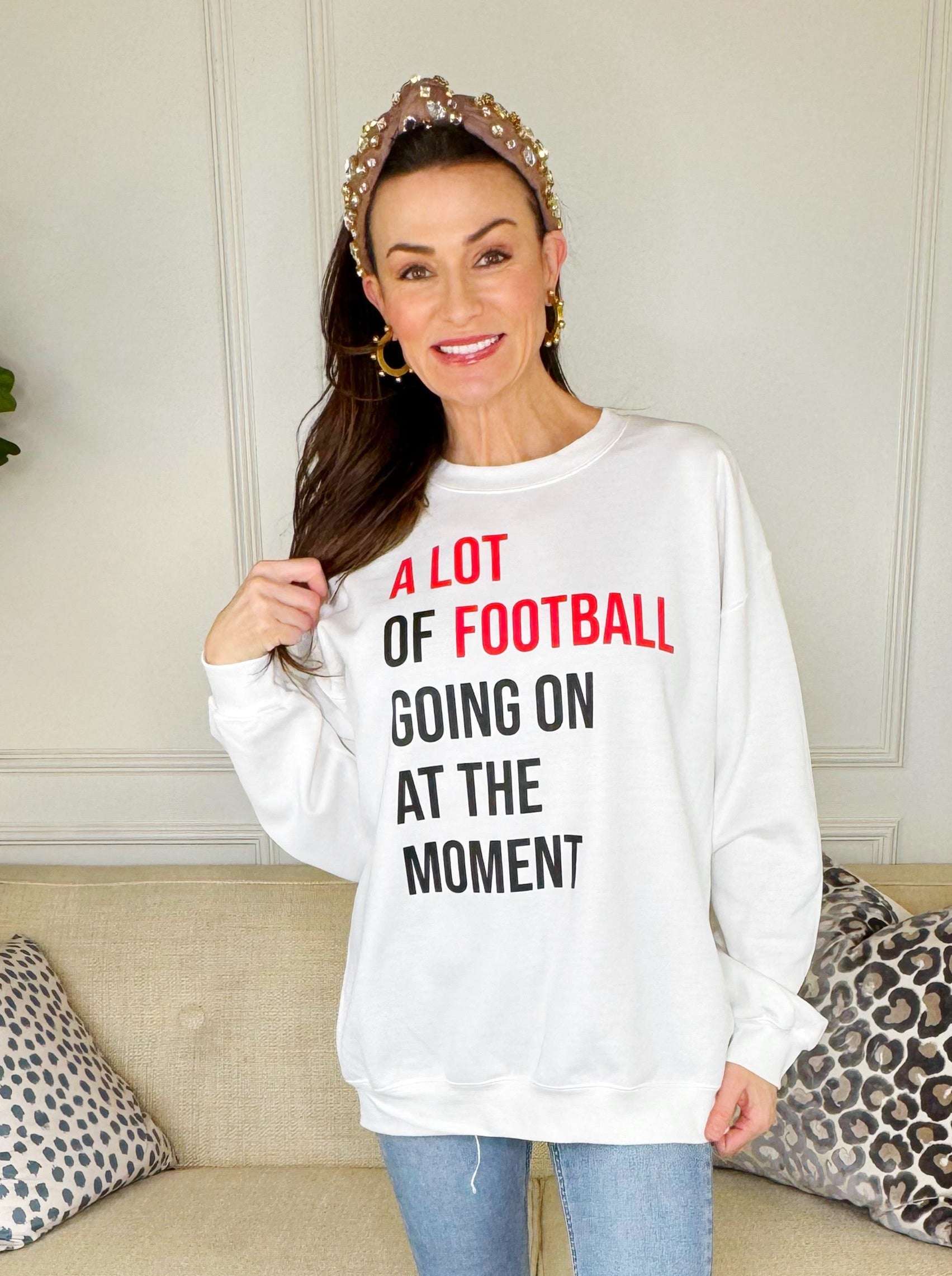 A lot of Football Going On Youth and Adult Sweatshirt