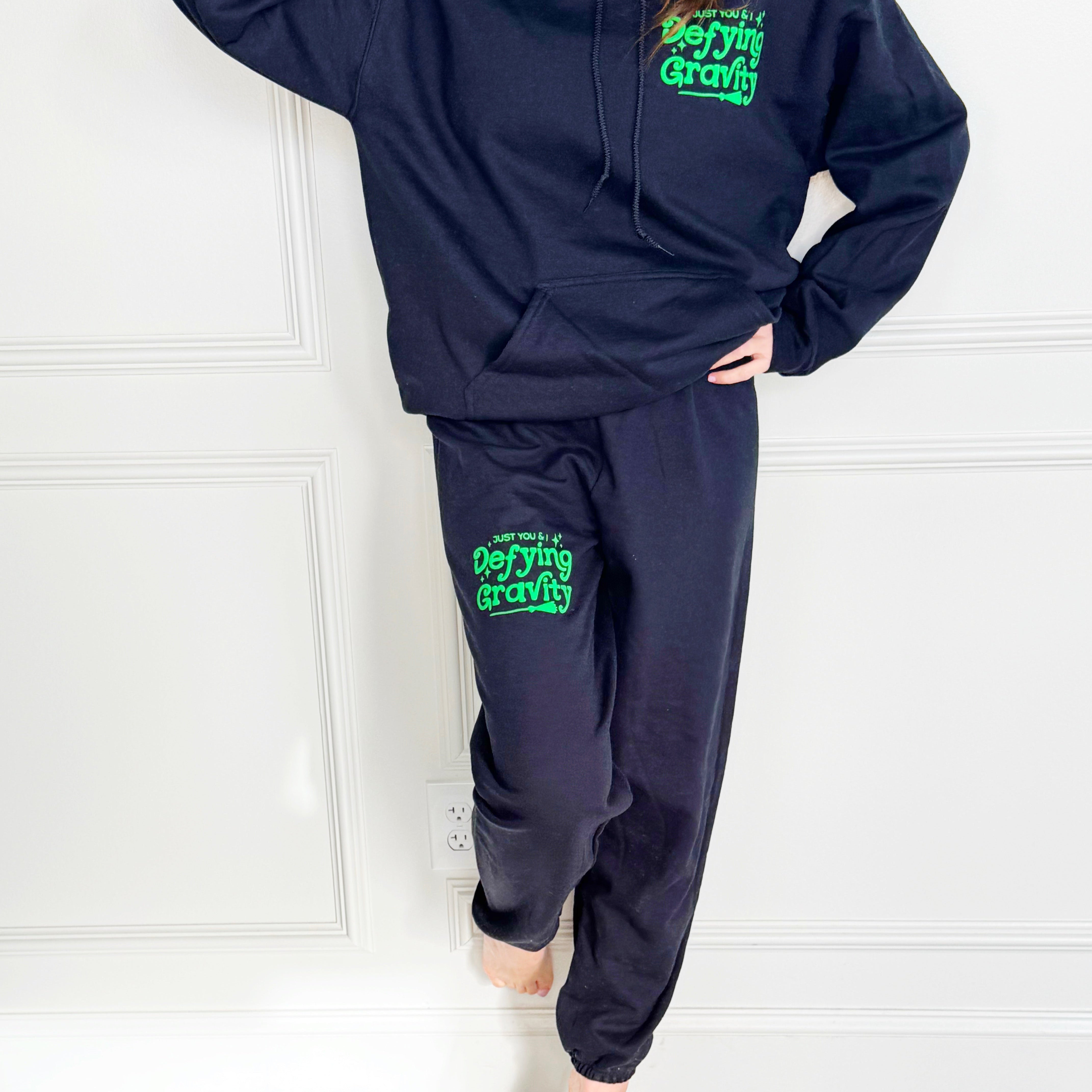 Puff Elphaba Defying Gravity Black Sweatpants