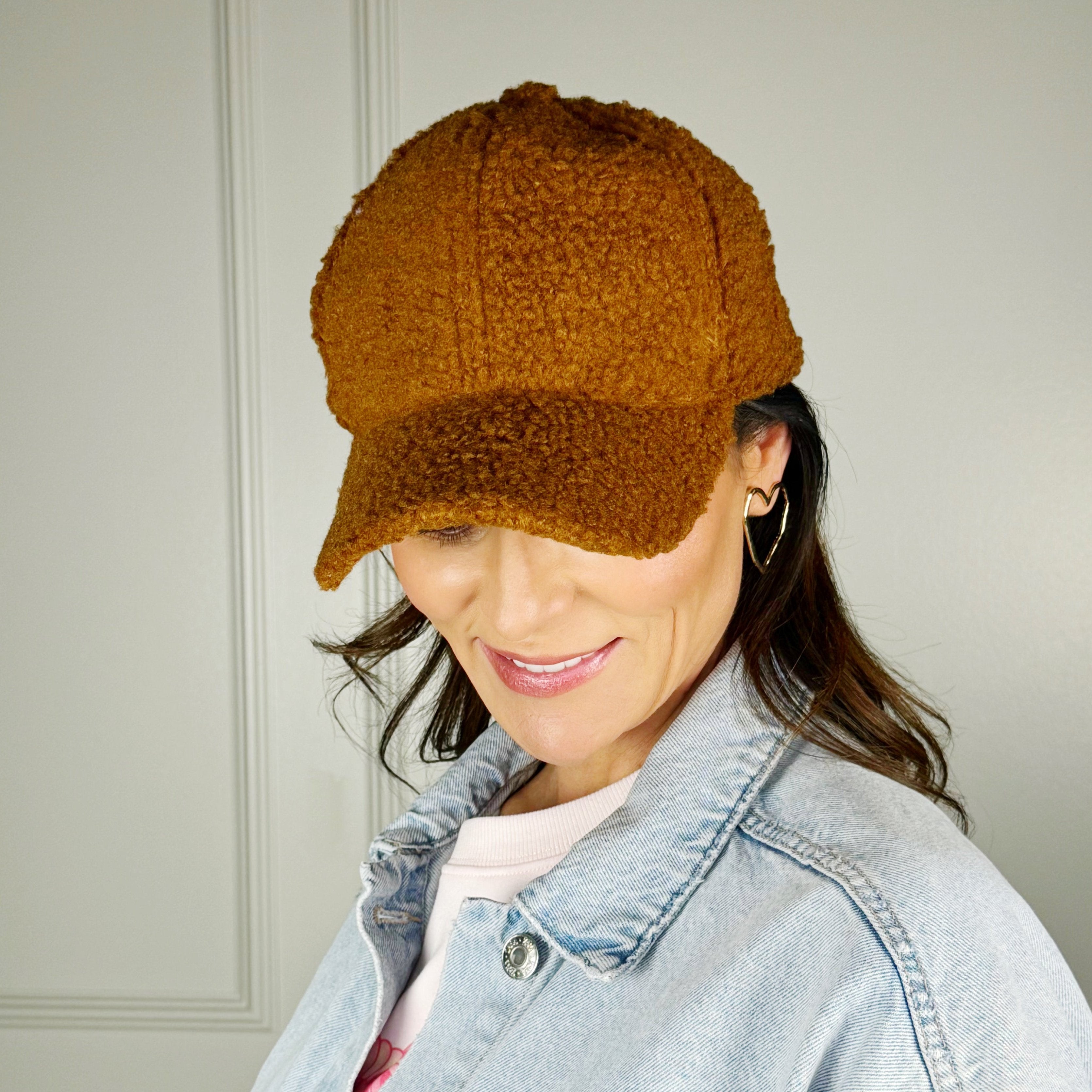 Brown Fuzzy Trucker Hat