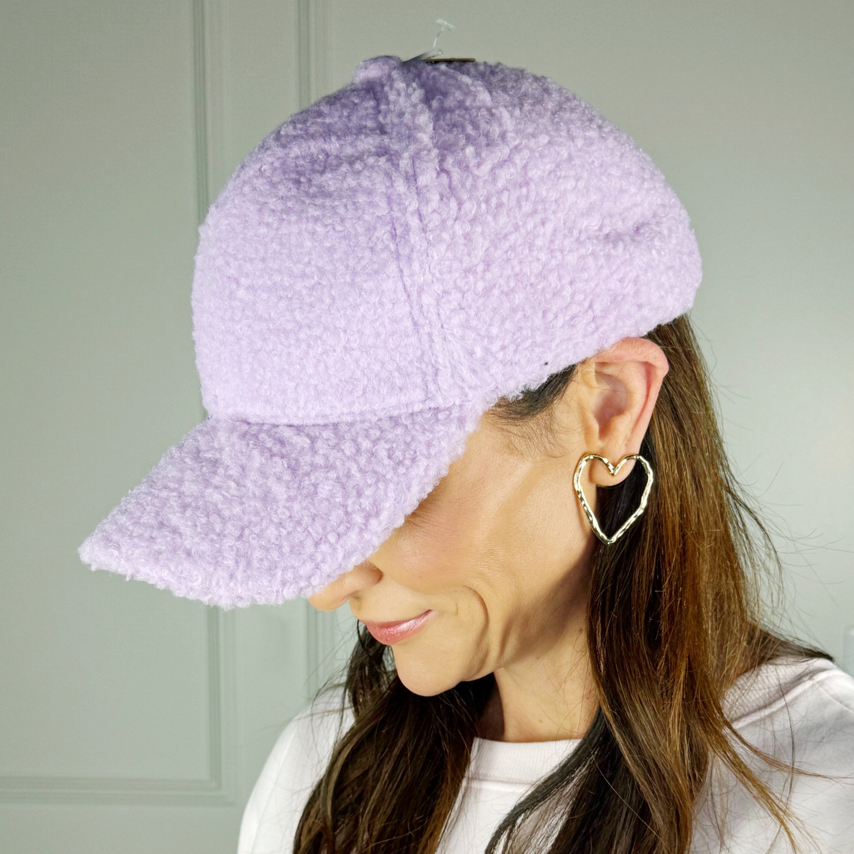 Purple Fuzzy Trucker Hat