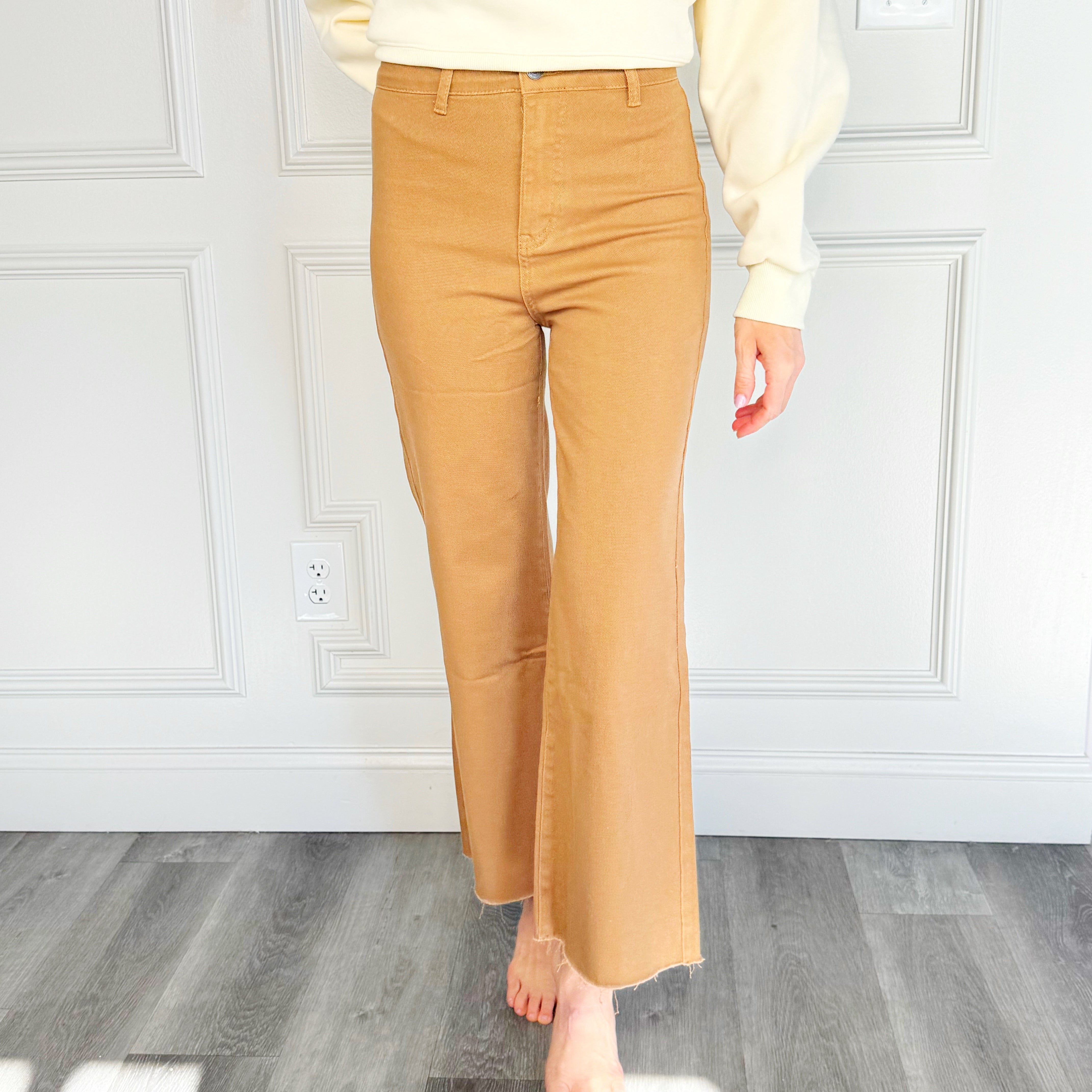 Tan Wide Leg Pant