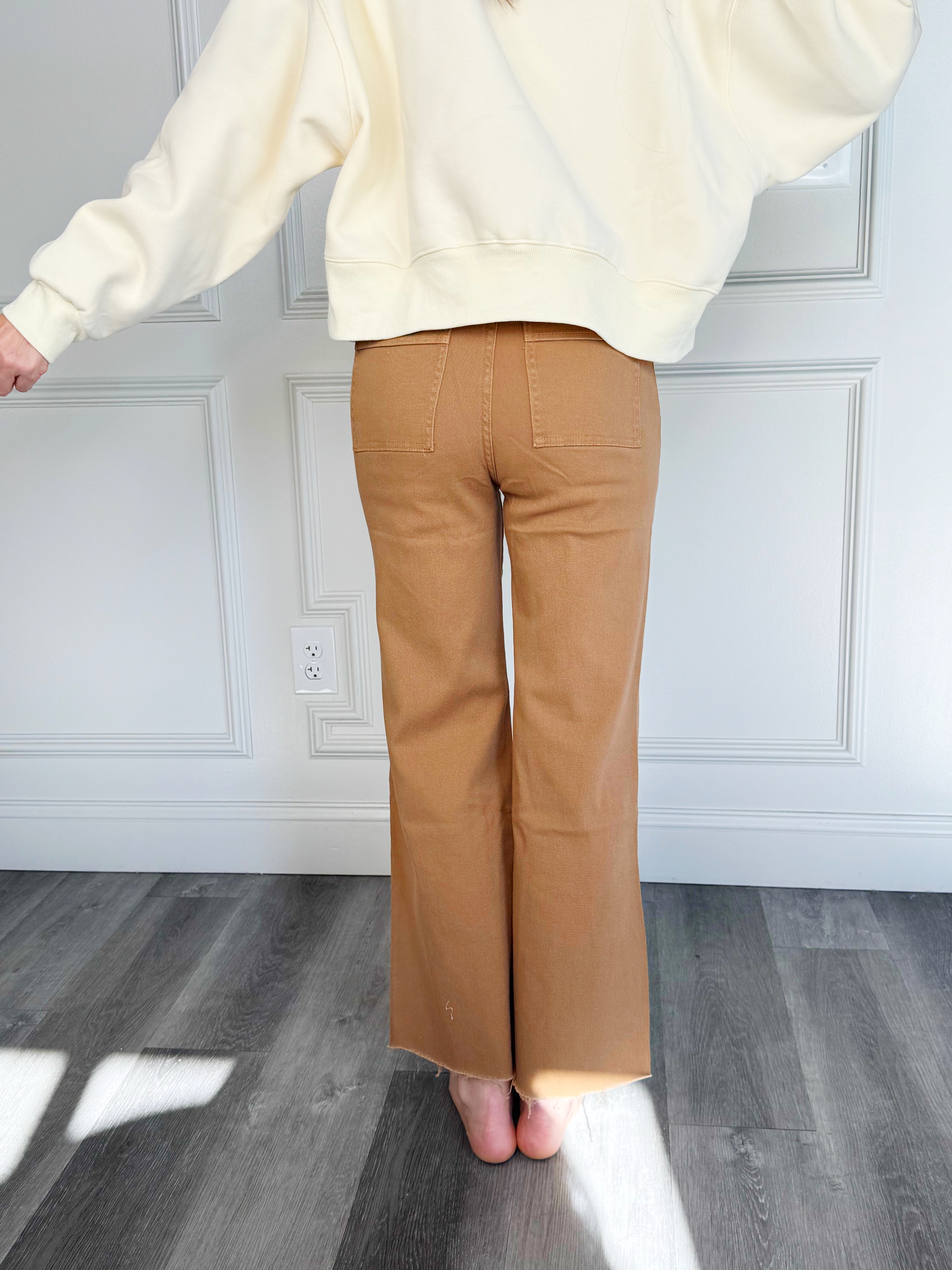 Tan Wide Leg Pant