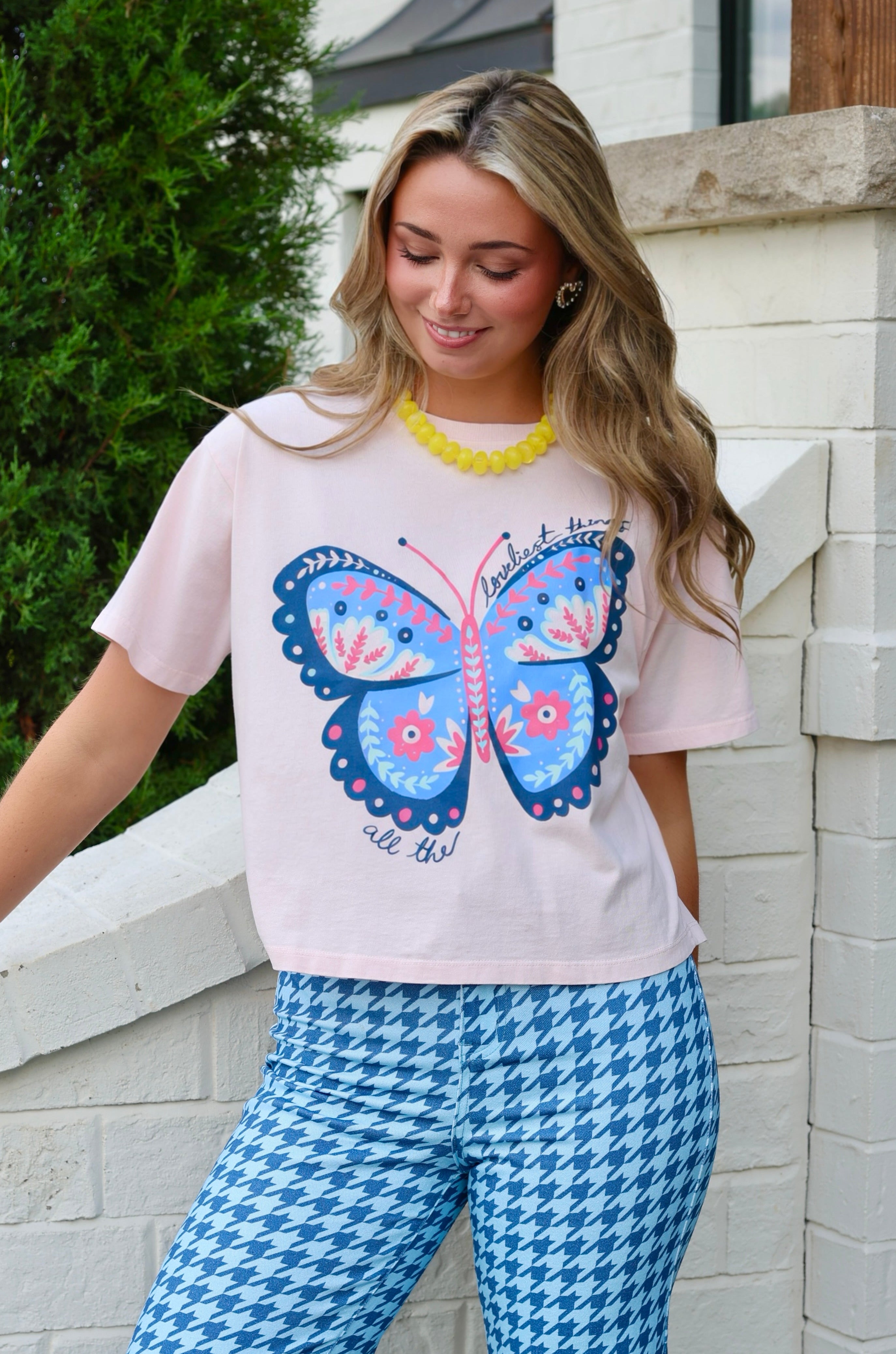 Loveliest Butterfly Crop Tee