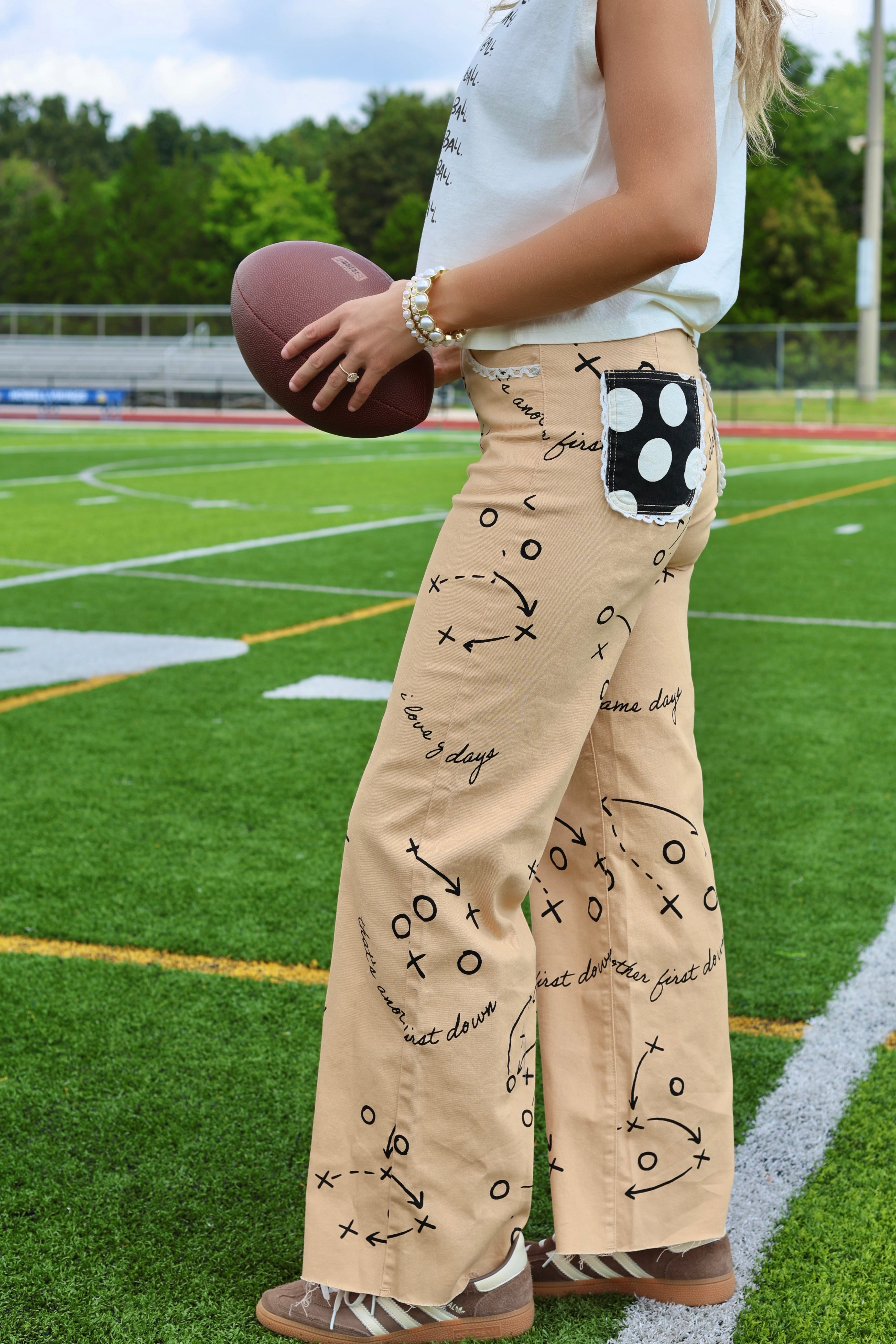 Football Tan Denim - PRE-SALE - Ships 9/11**