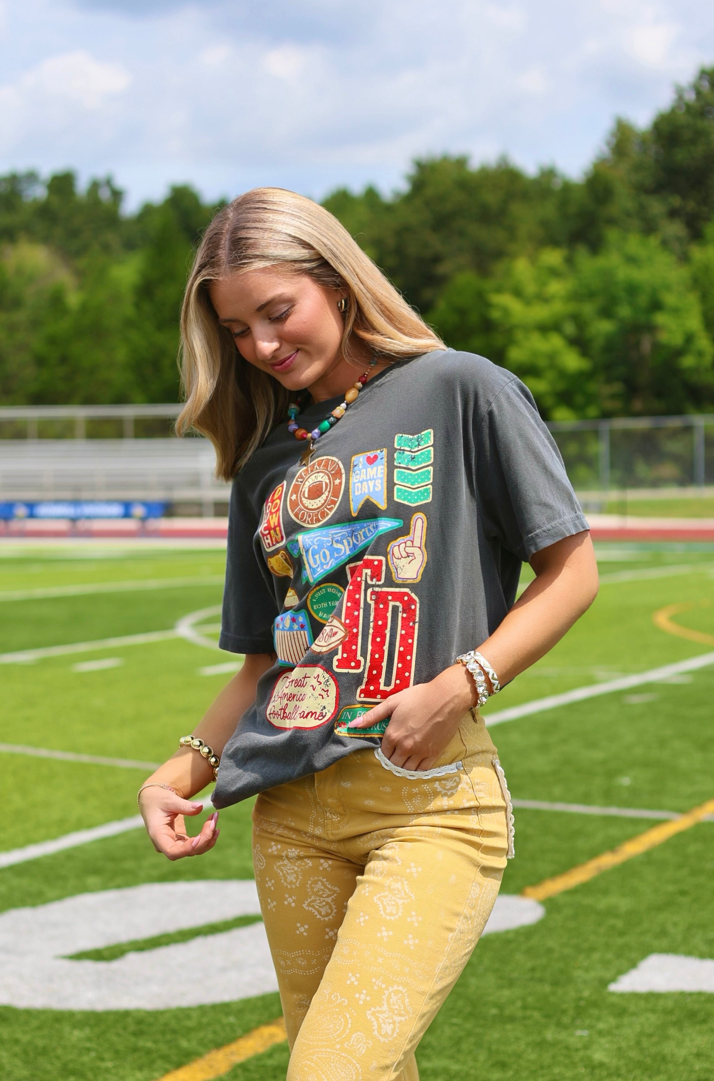 Football Varsity Patches Tee