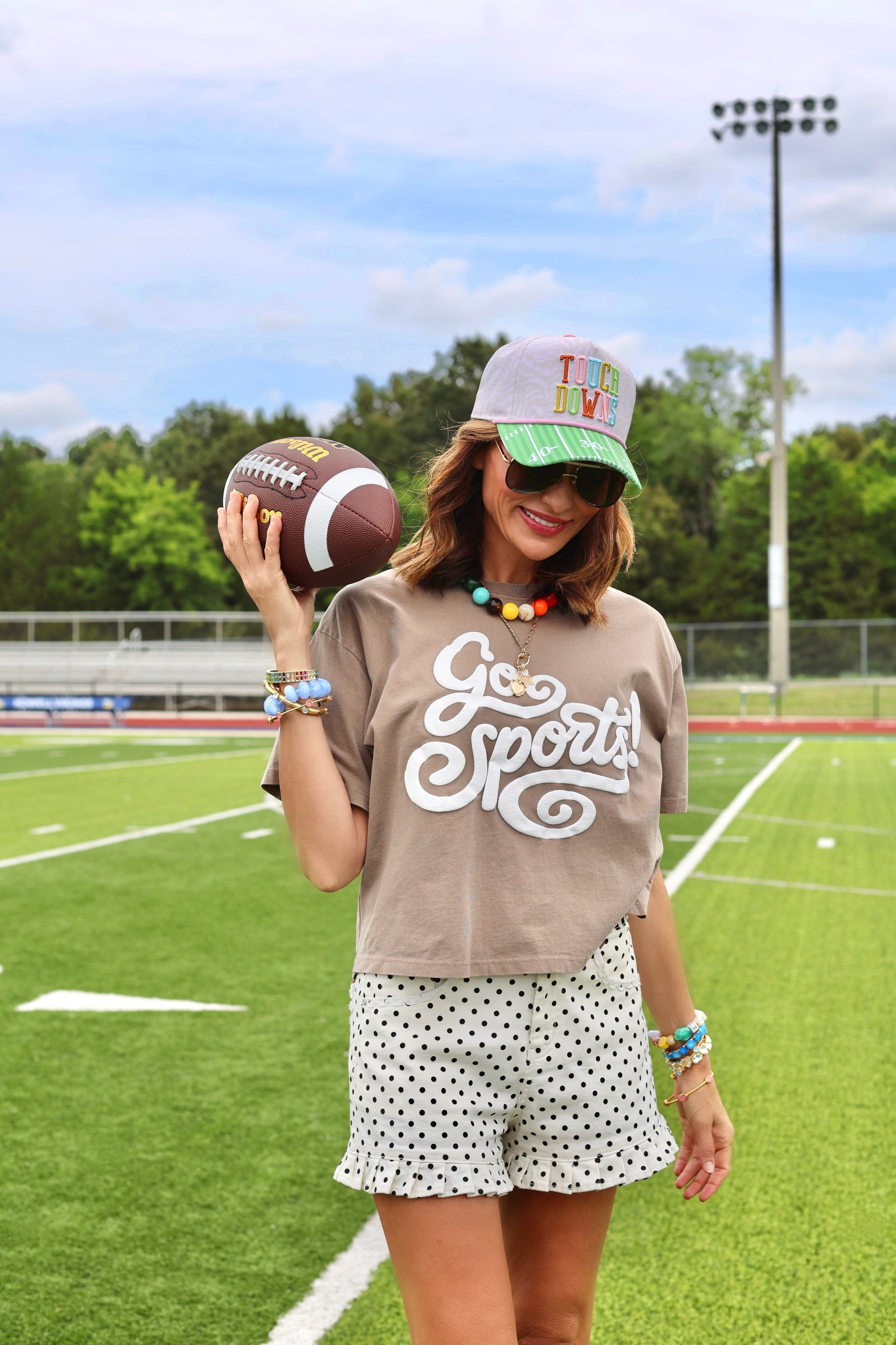 Mocha Go Sports Crop Tee