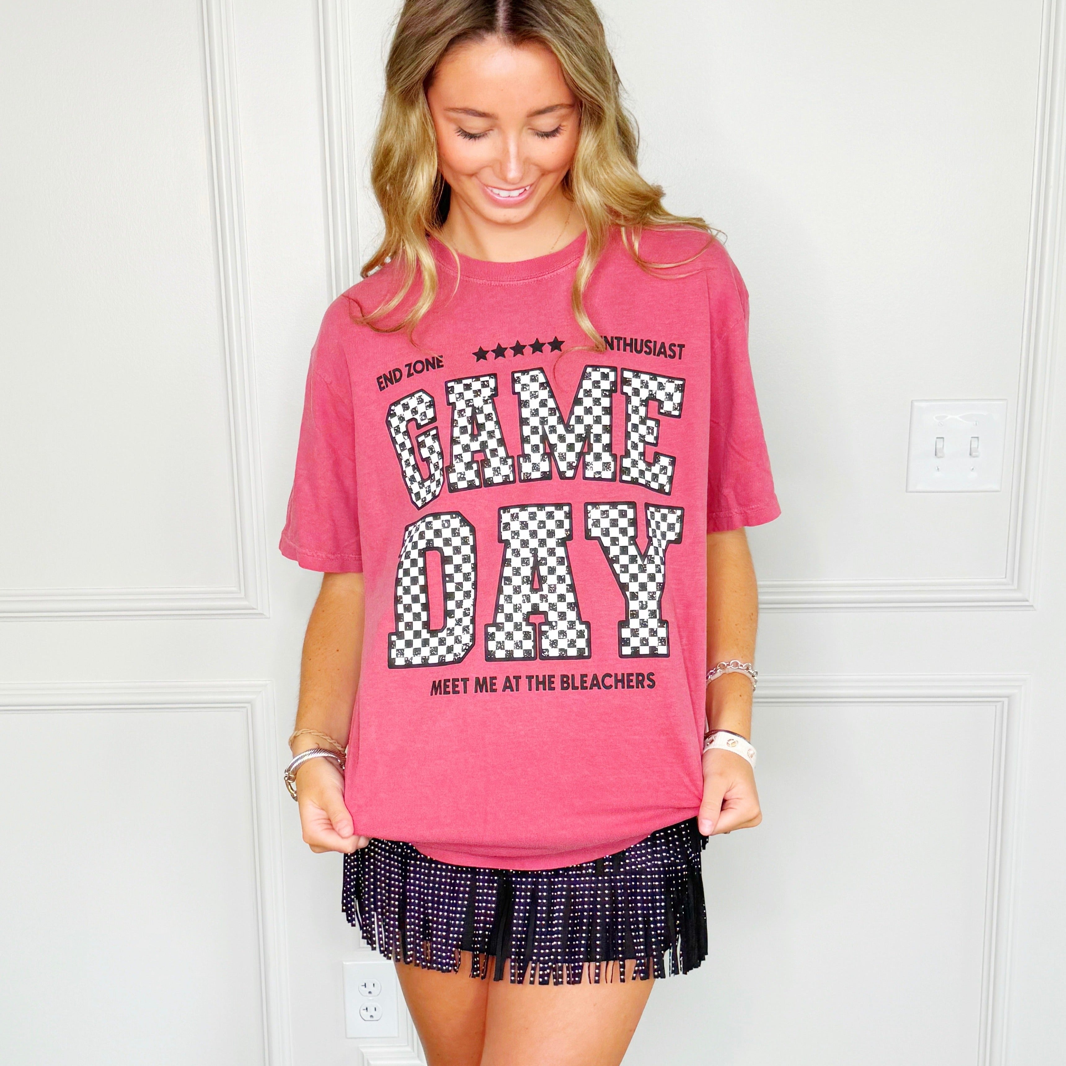 Checker Game Day Tee