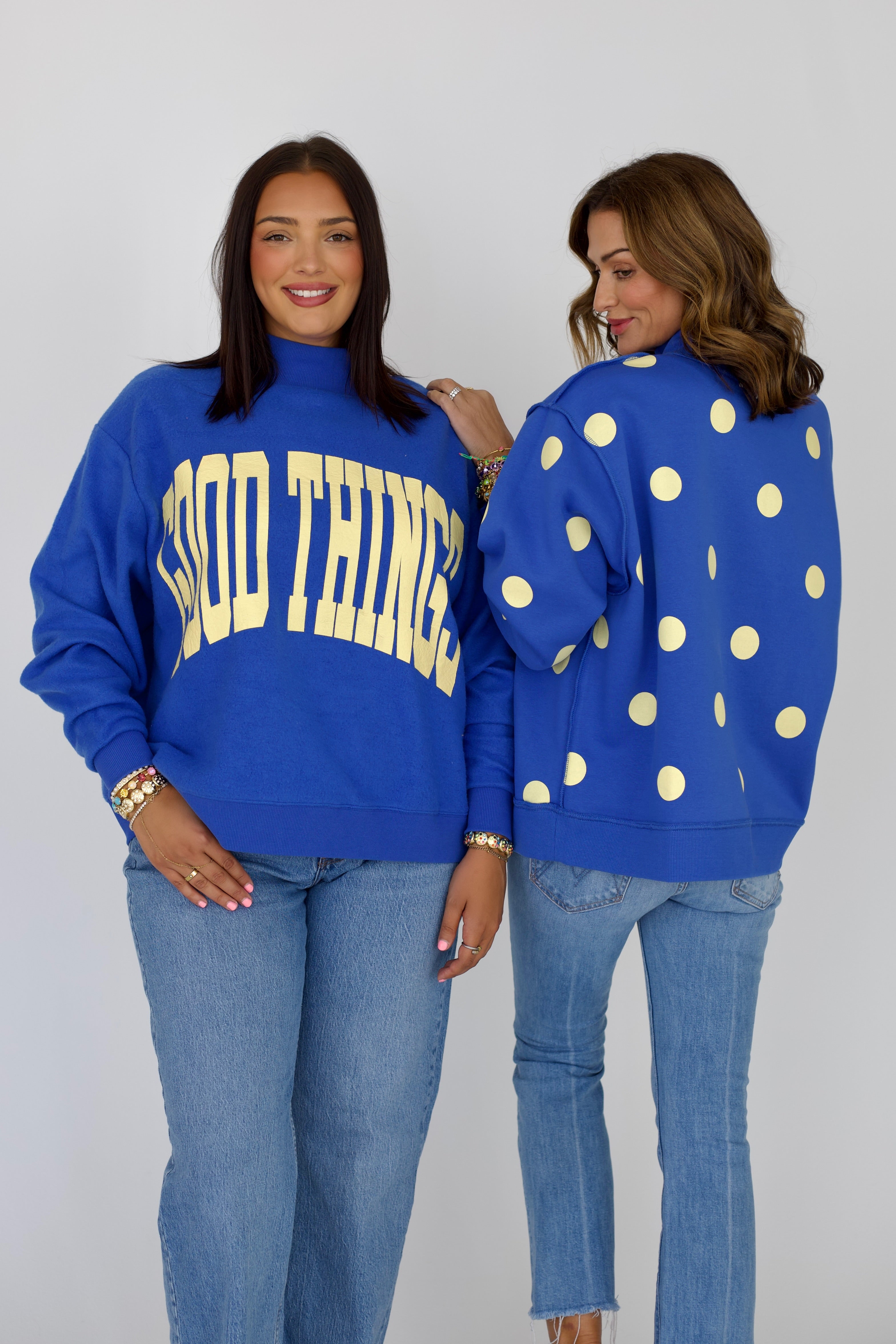 Good Things 2-Sided Mock Sweatshirt