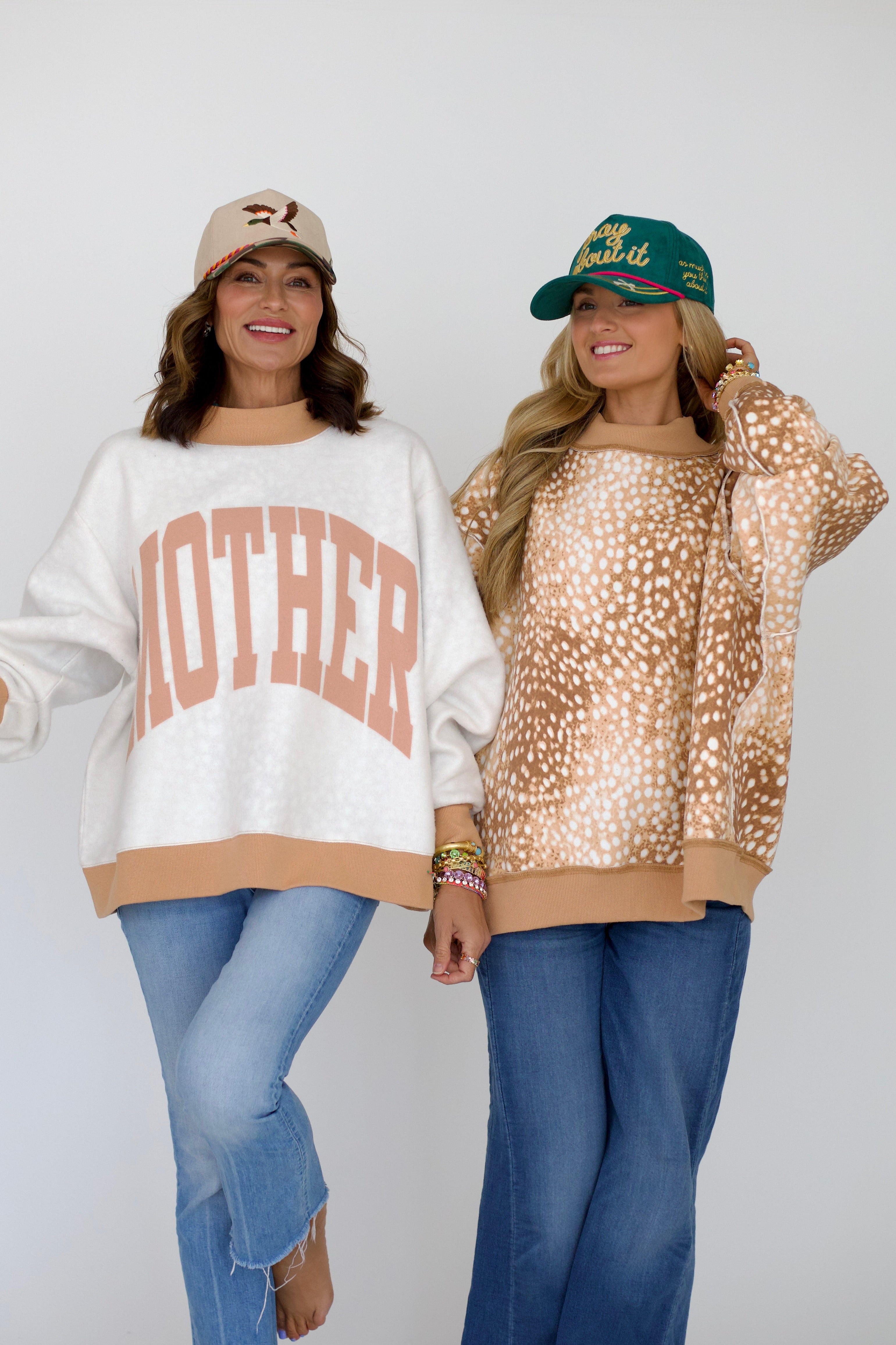 Fawn Mother 2-Sided Mock Sweatshirt