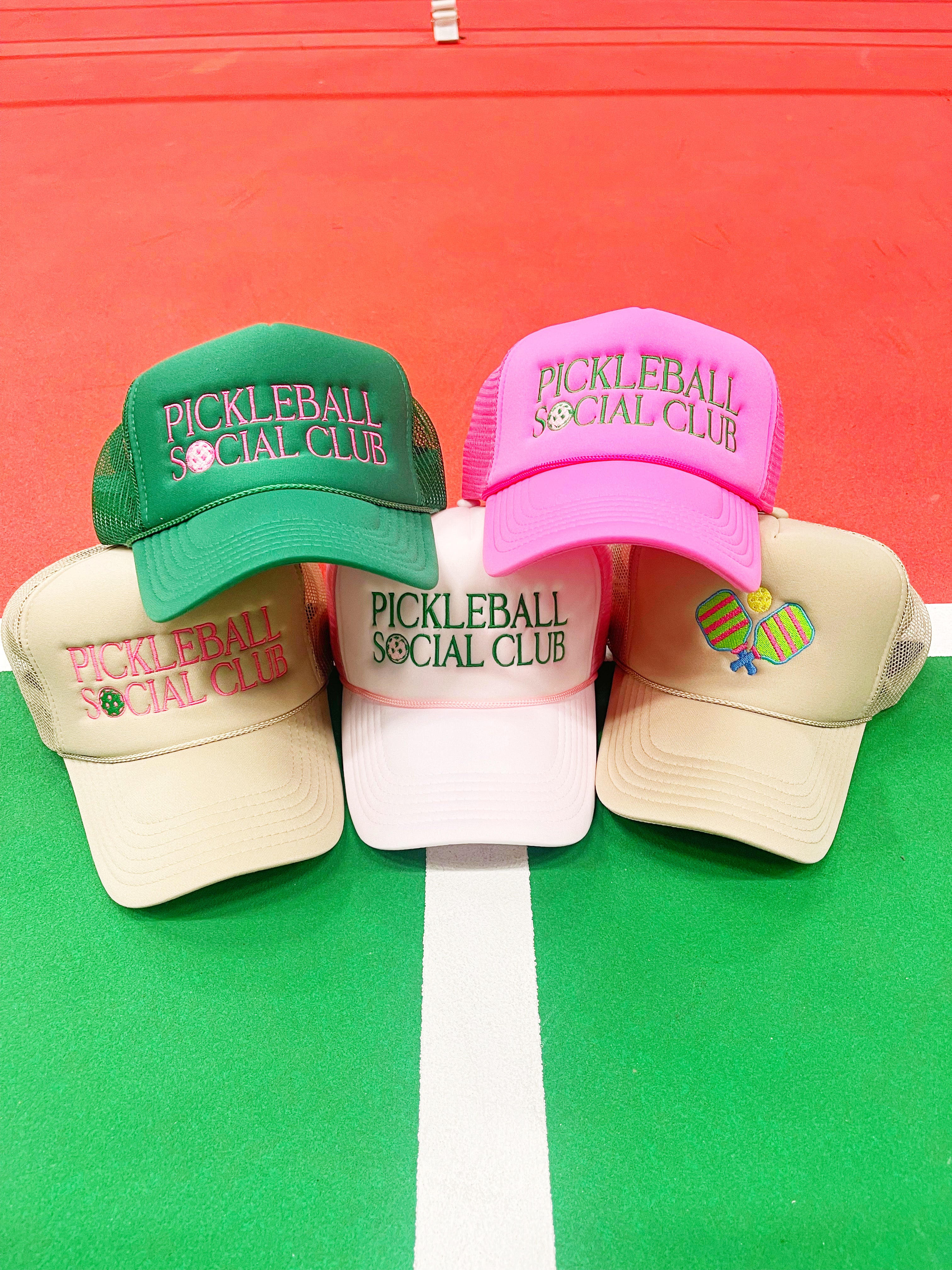 Pickleball Social Club Green Trucker Hat