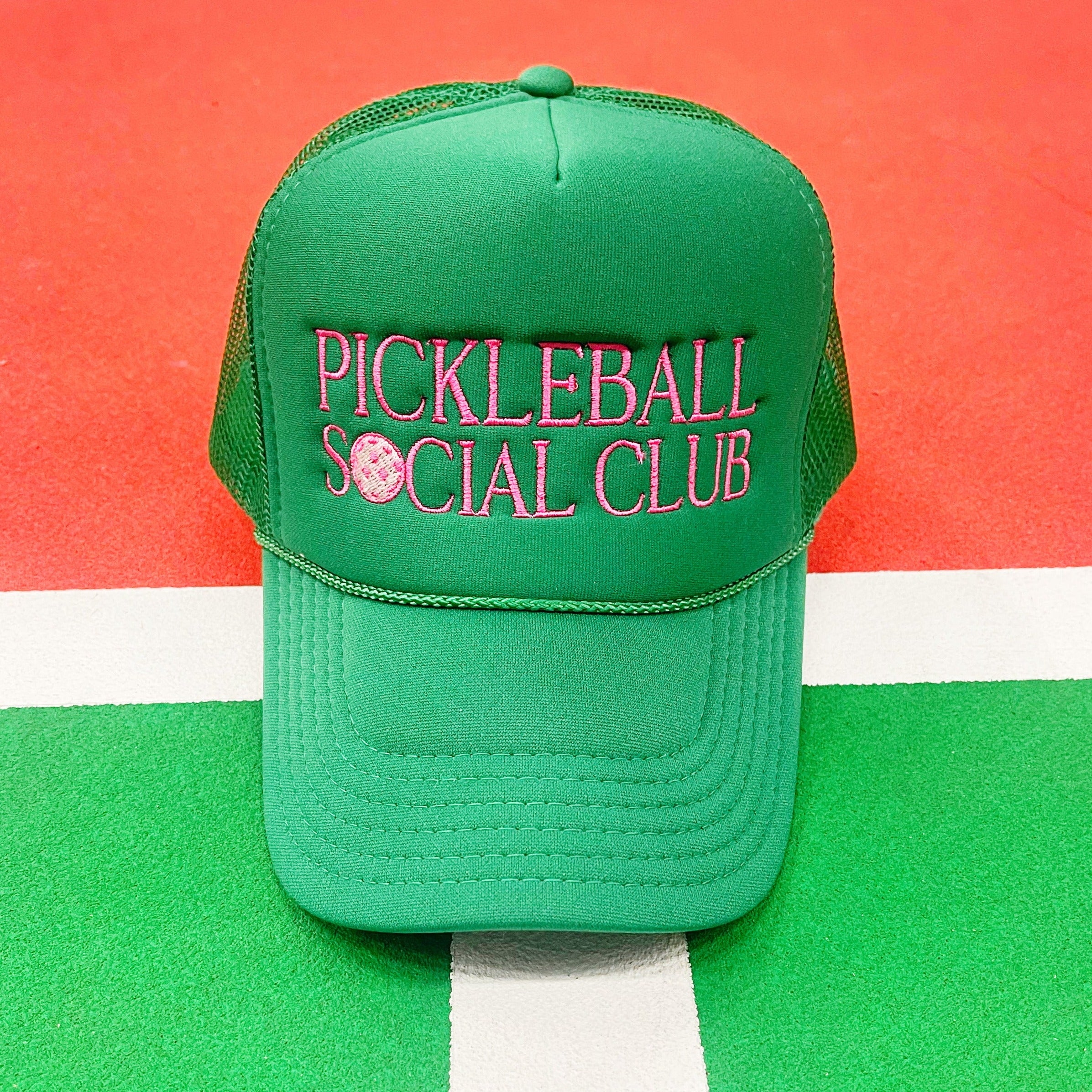 Pickleball Social Club Green Trucker Hat