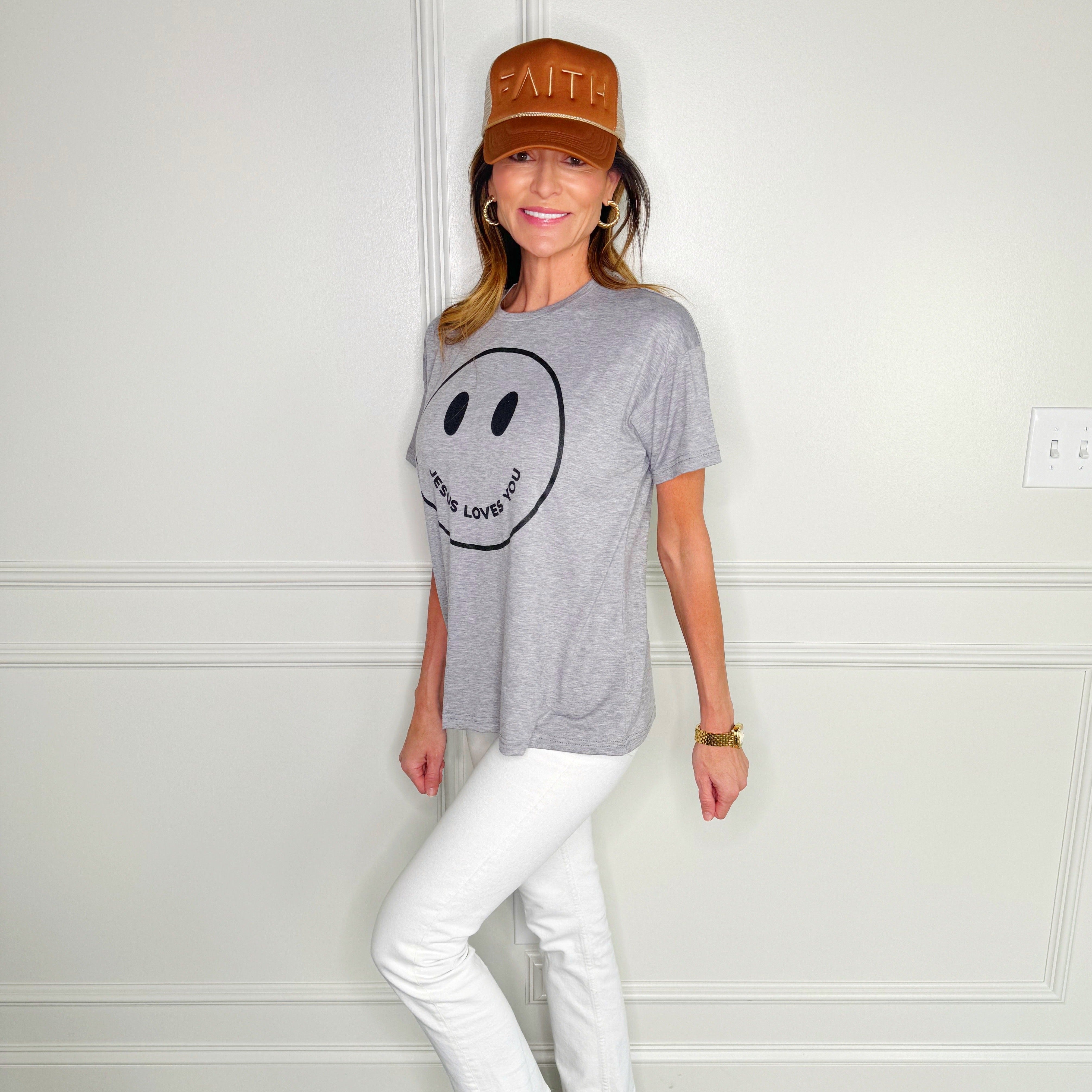 Smiley Jesus Loves You Youth & Adult Tee