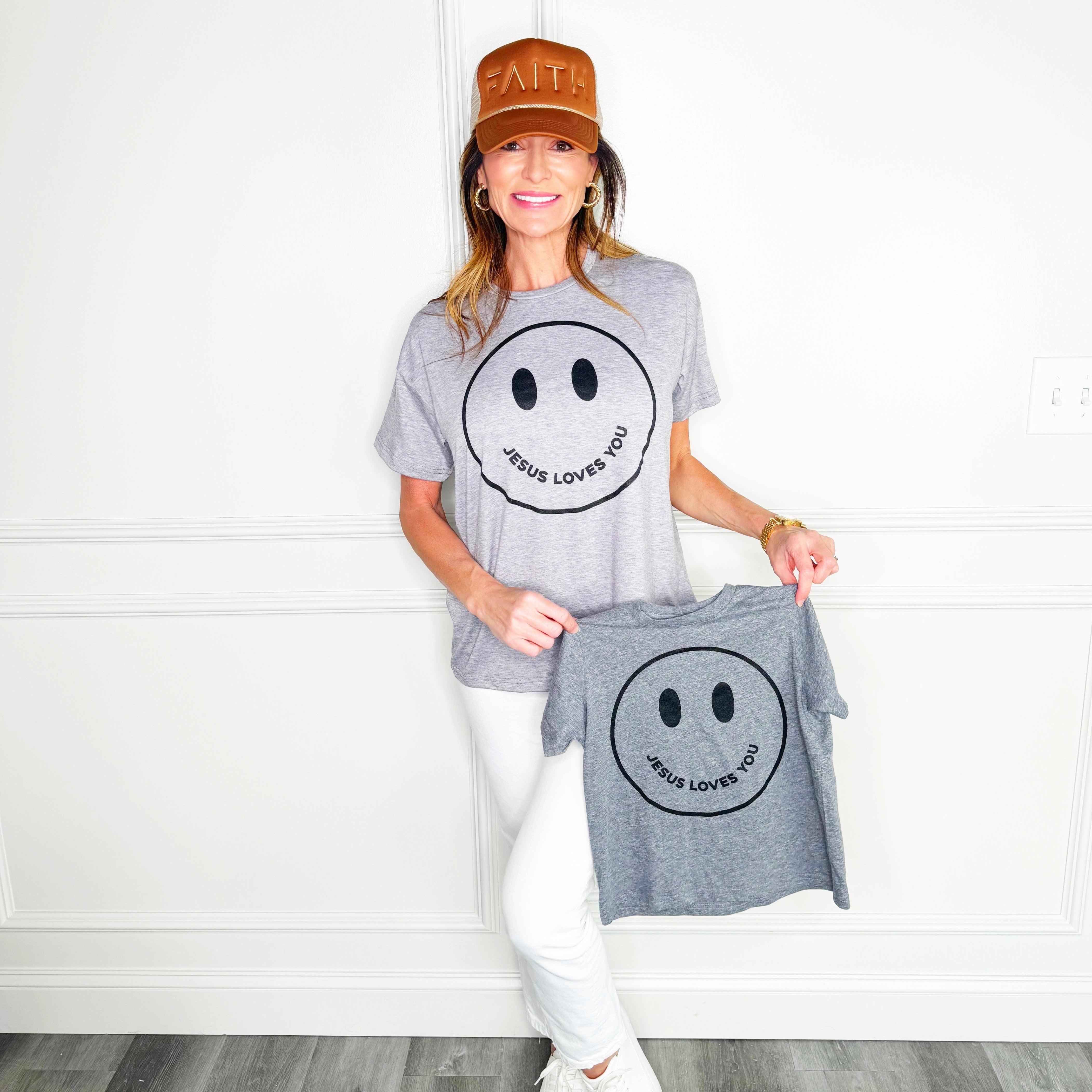 Smiley Jesus Loves You Youth & Adult Tee