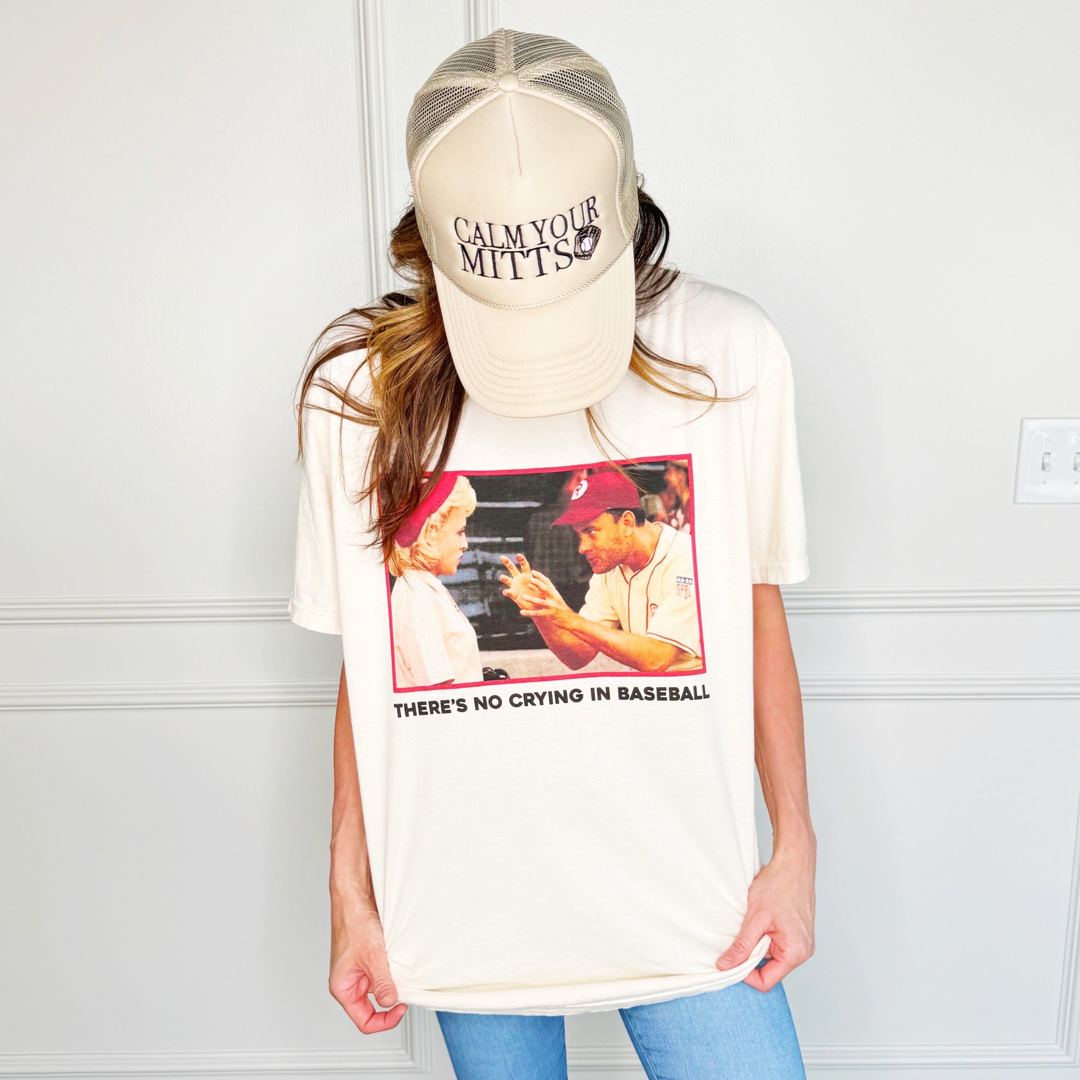 Theres No Crying in Baseball Youth and Adult tee