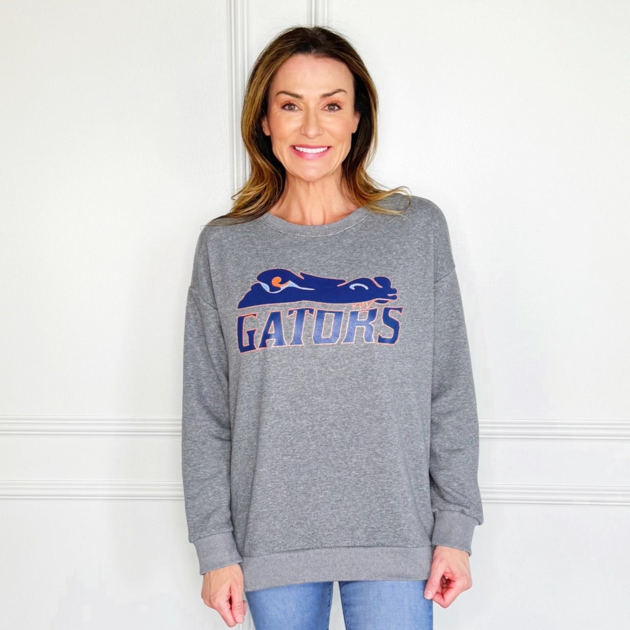 Traditional Logo Gators Poppy & Pine Side-Slit Sweatshirt